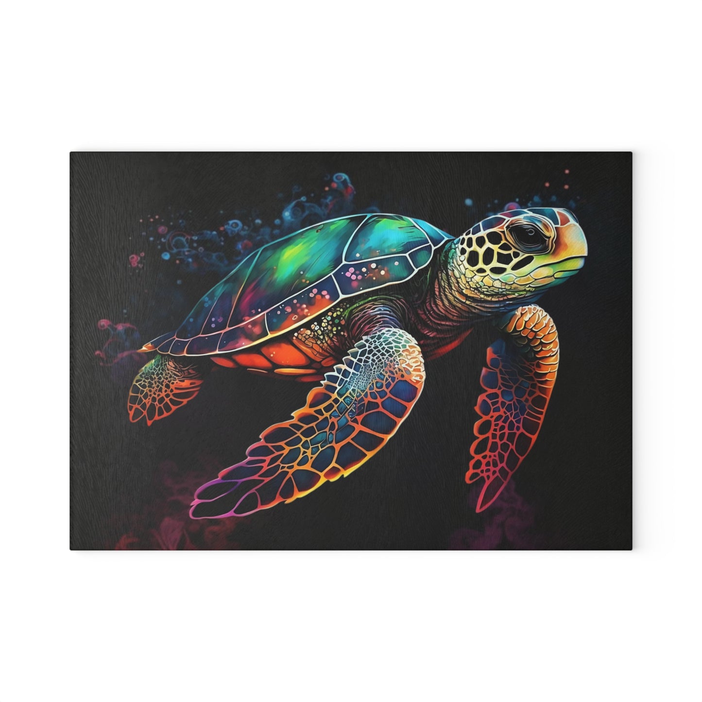 Tabla de cortar - Hermoso diseño de tortuga marina, tabla de cortar de vidrio templado, tabla de charcutería, tabla de cortar, regalo de inauguración de la casa, tabla de cortar personalizada, rústica