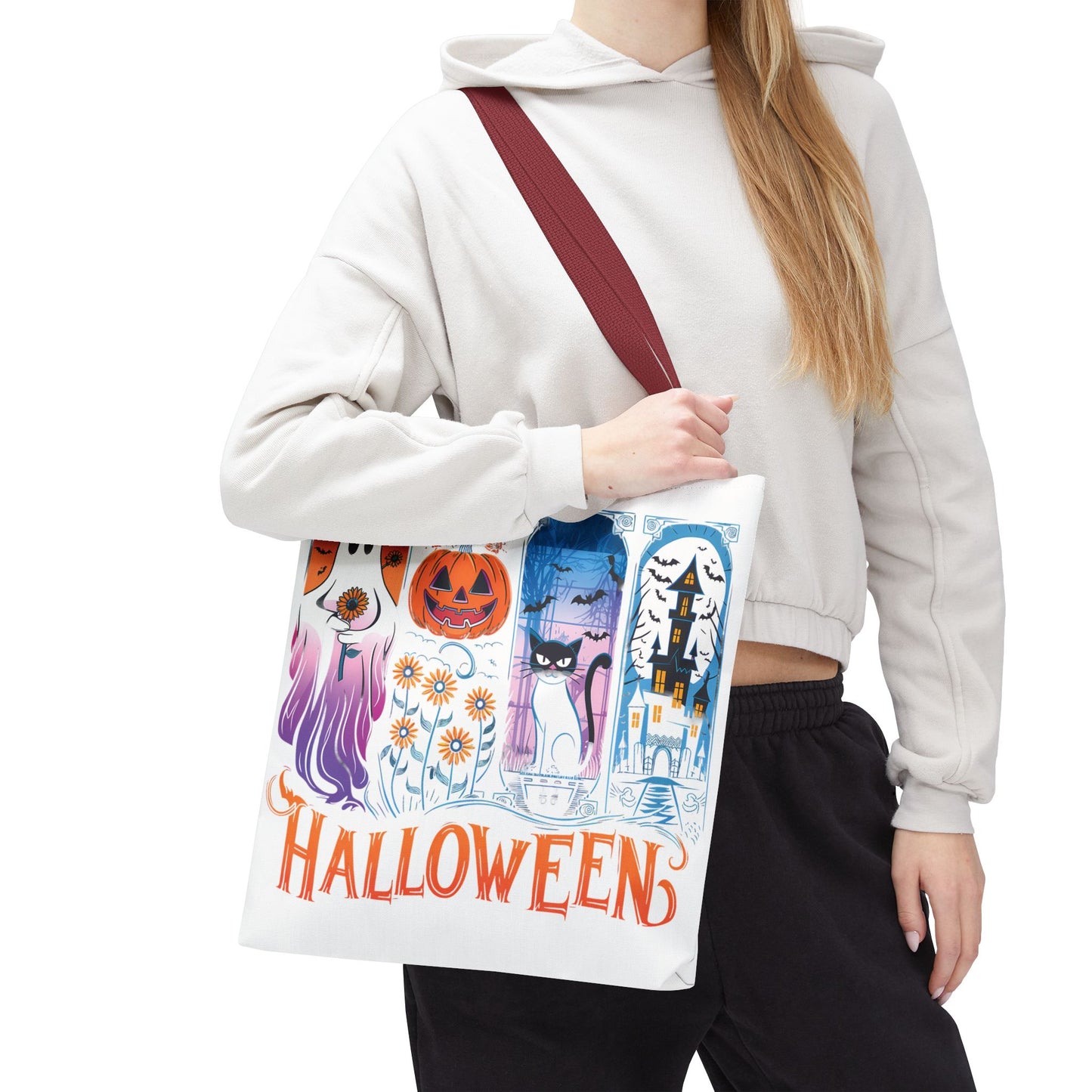 🎃 Haunted Halloween Tote Bag – Spooky Style with Autumn Vibes 👻