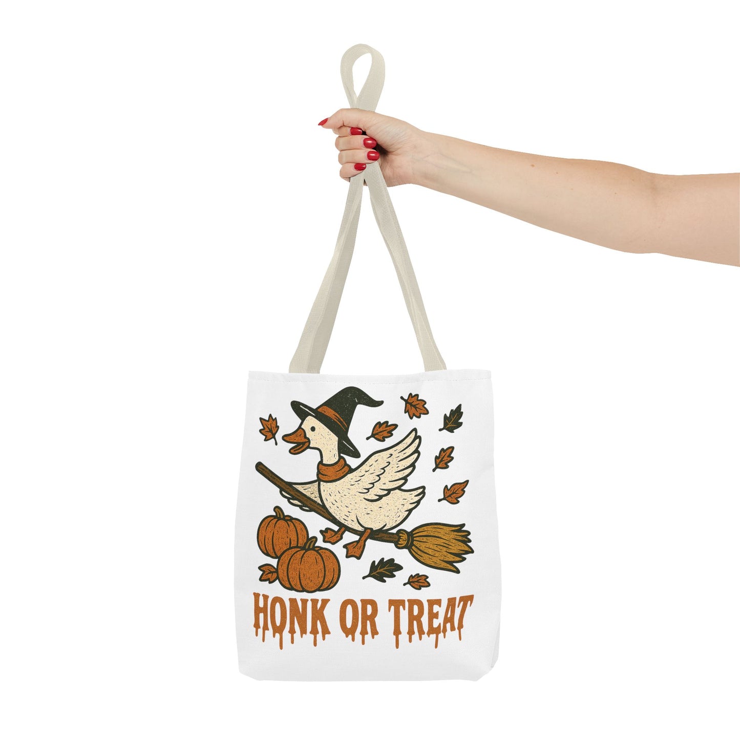 ๐ช Honk or Treat Goose Halloween Tote Bag โ Witchy Whimsy for Spooky Season ๐๐