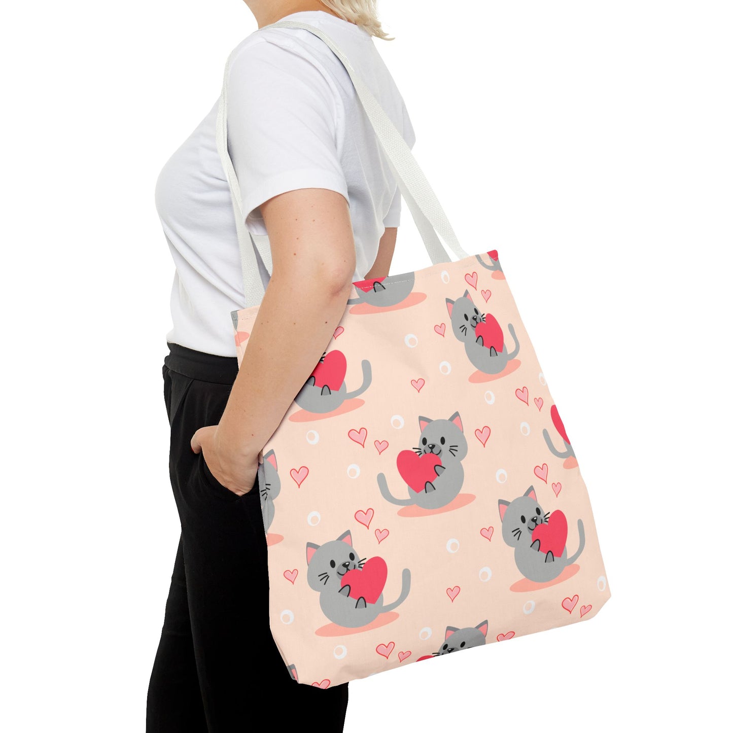Encantador bolso de mano para amantes de los gatos: duradero, espacioso y perfecto para ir de compras, trabajar o las aventuras cotidianas.