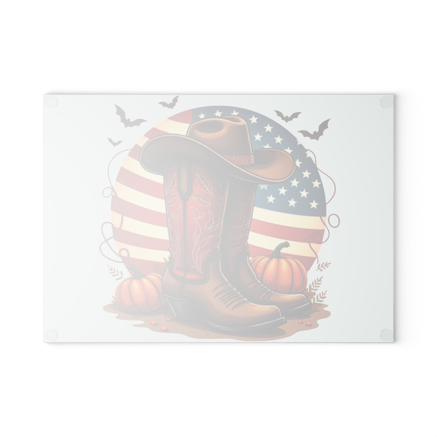 🤠🎃 Western Boots & Pumpkins Cutting Board – Rustic Autumn Charm for Your Kitchen 🇺🇸