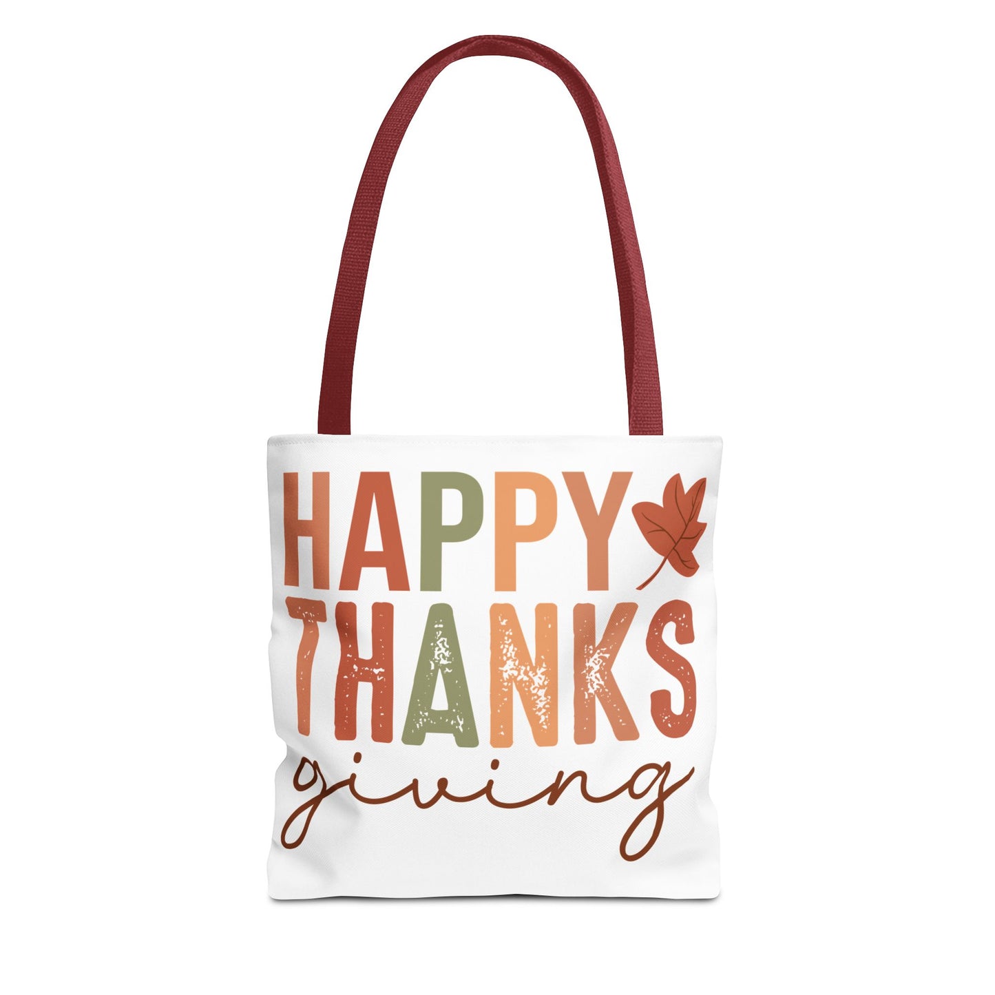 🍁 Rustic Happy Thanksgiving Tote Bag – Simple Charm for the Season 🍂🧡