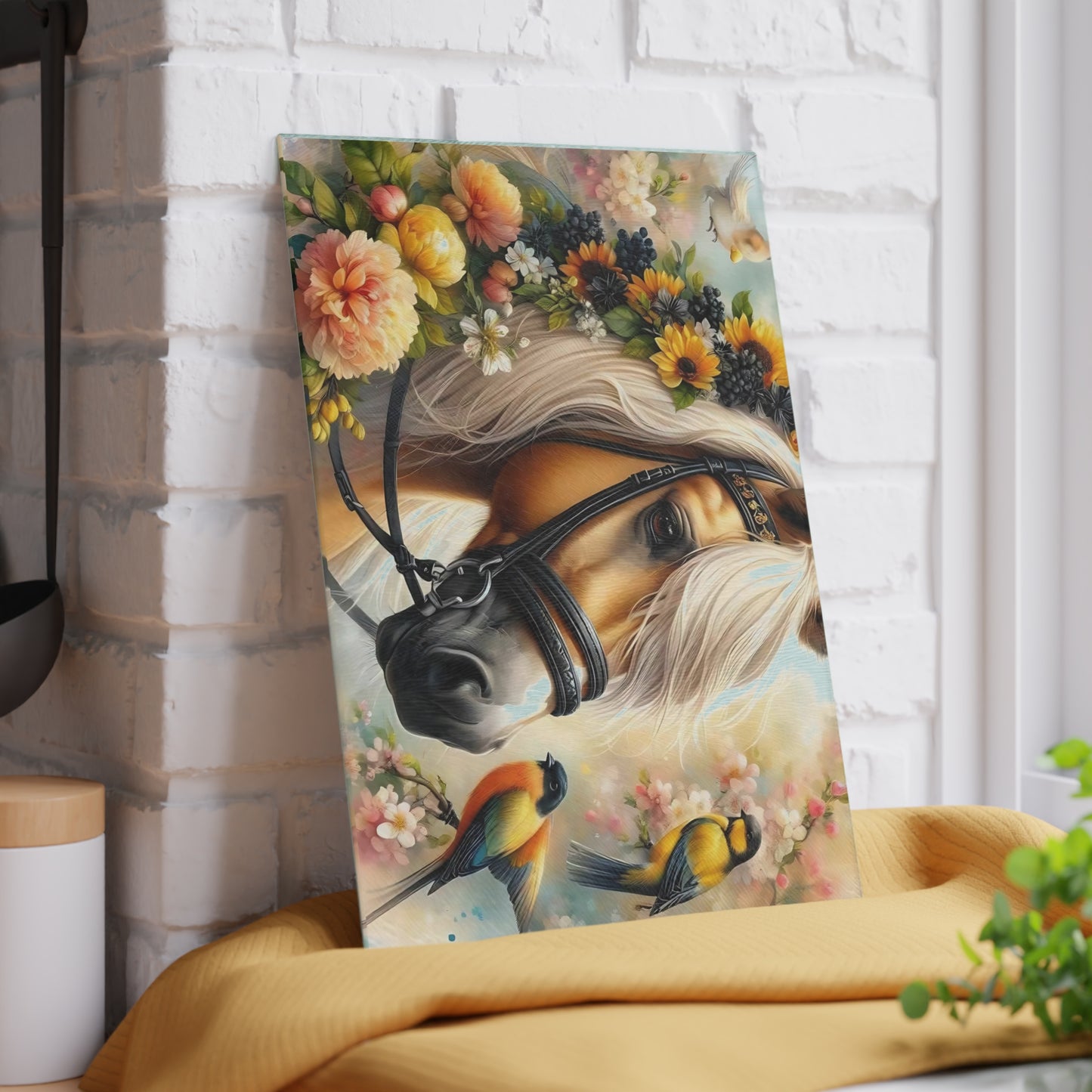 Tabla de cortar de caballo Tabla de cortar de vidrio templado Tabla de cortar de charcutería Tabla de cortar Regalo de inauguración de la casa Tabla de cortar personalizada