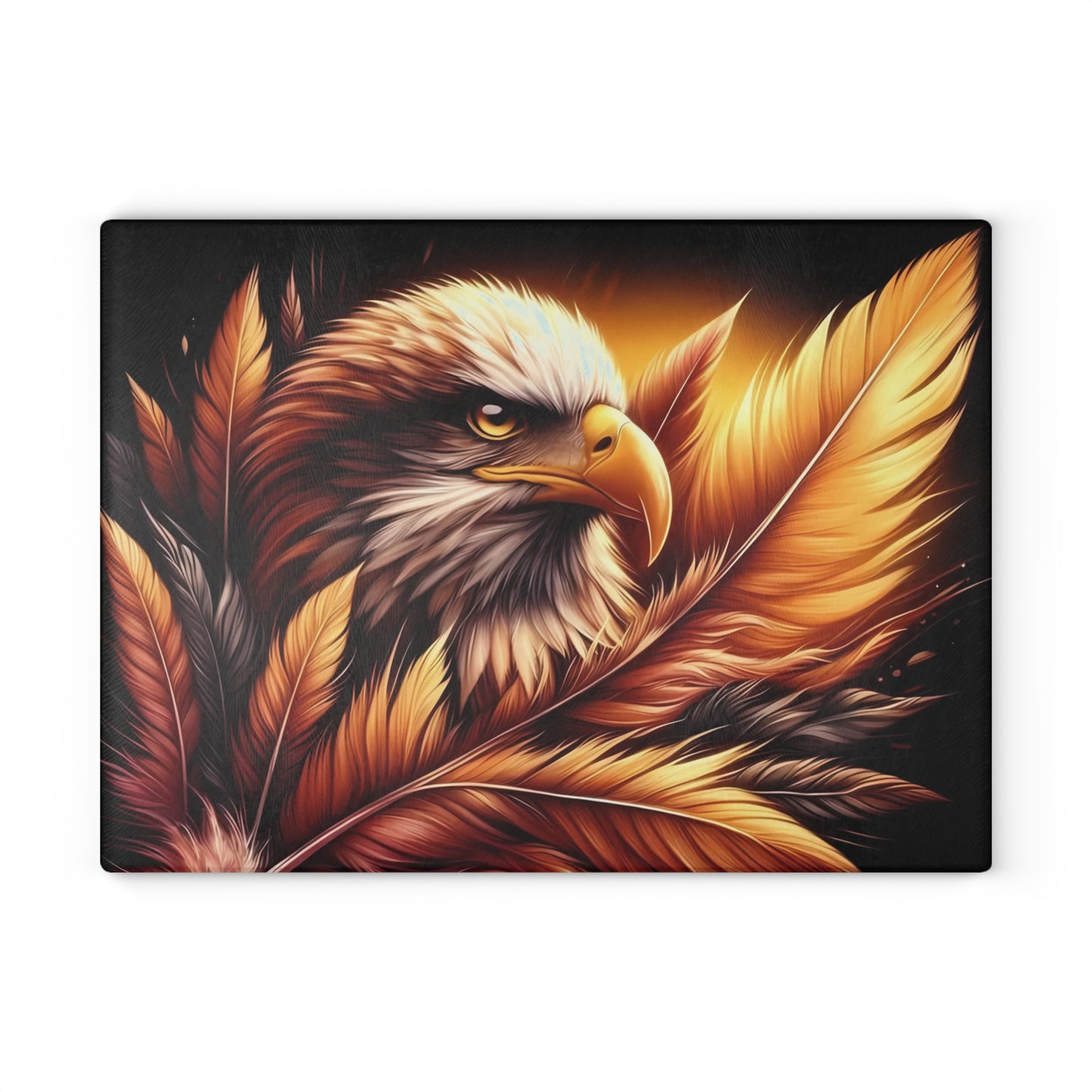 ÁGUILA CALVA – Tabla de cortar de vidrio patriótica