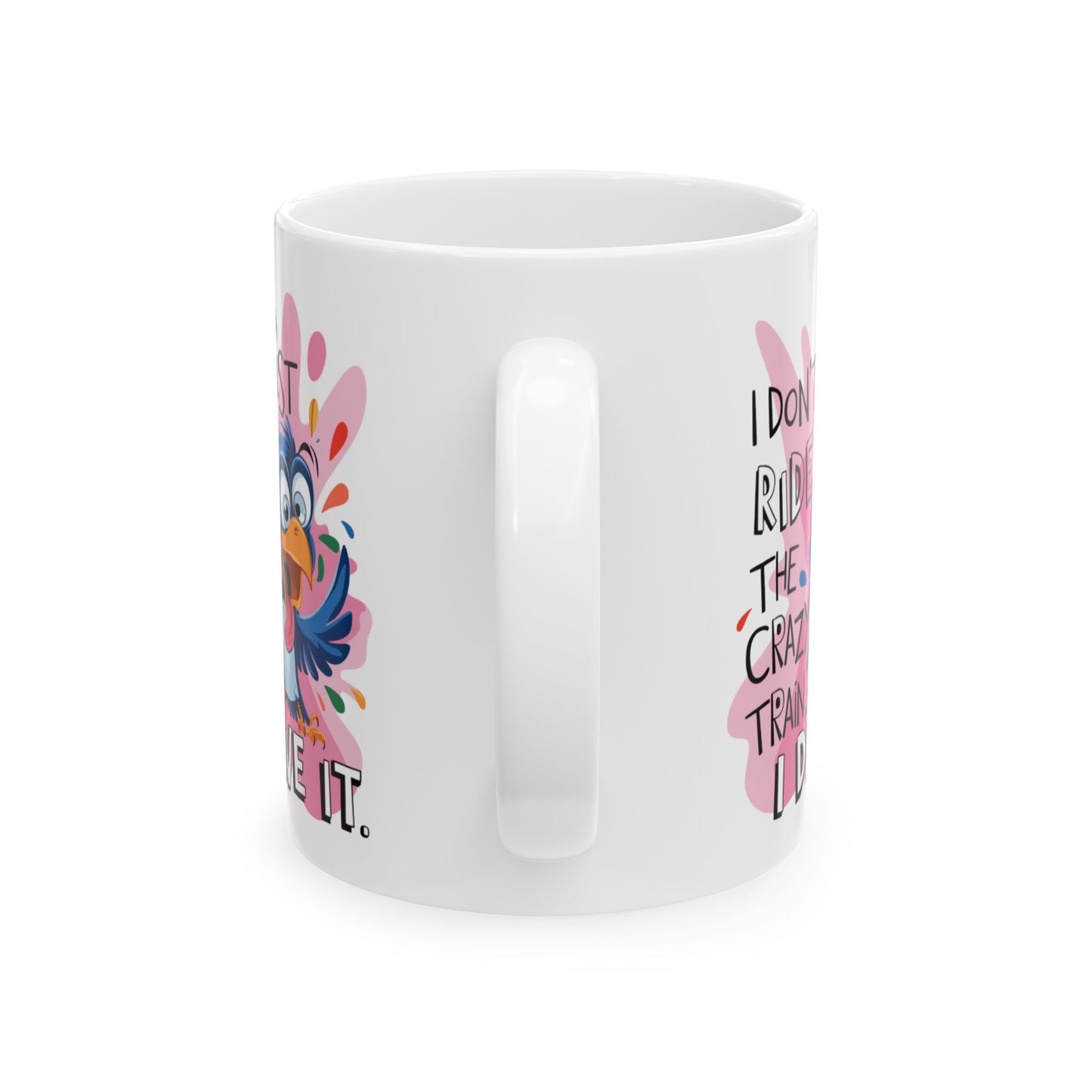 🚂No solo viajo en el tren loco, lo conduzco: divertida taza de café con forma de pájaro para amantes del café 🦜