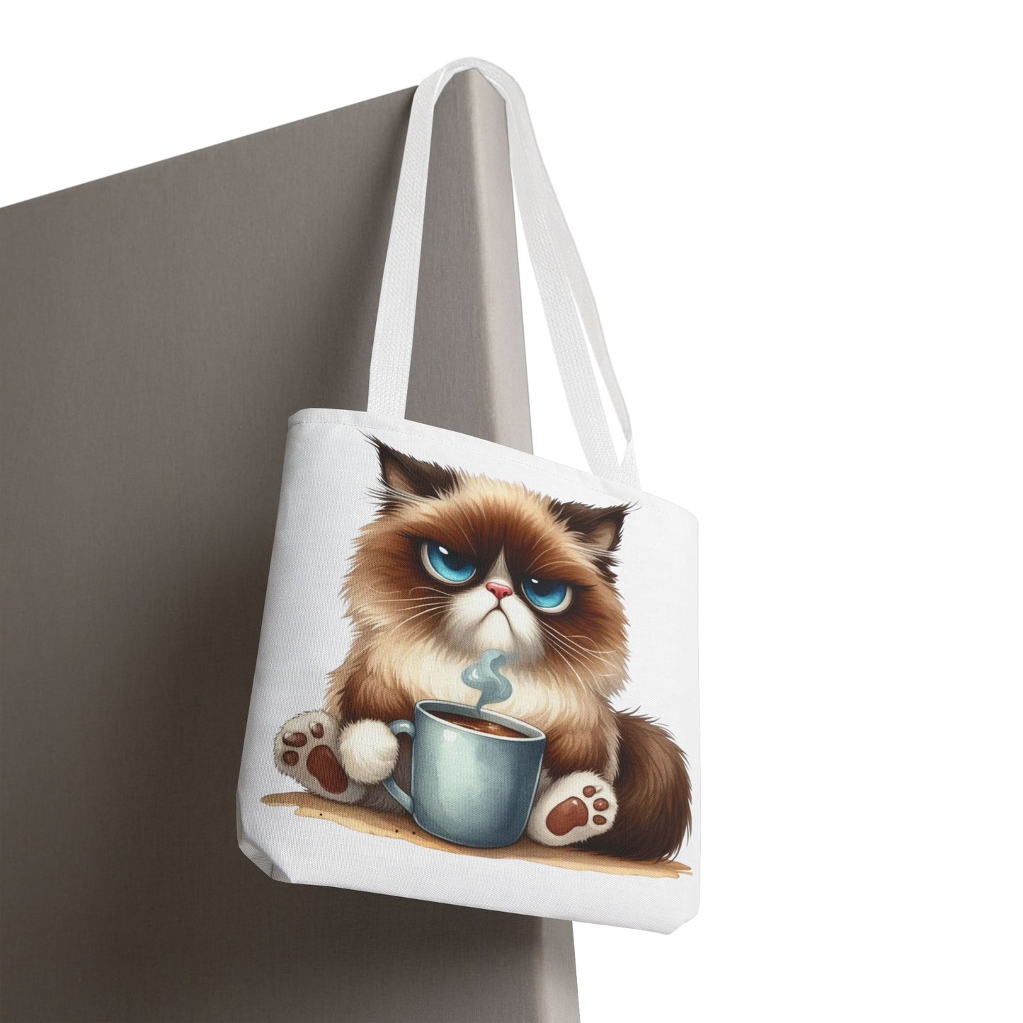 Bolsa de mano personalizada de Grumpy Cat con nombre personalizado: regalo divertido y sarcástico para amantes de los gatos. Bolsa única y práctica para uso diario. Bolsa de mano de Grumpy Cat: perfecta para amantes de los gatos y almas sarcásticas.