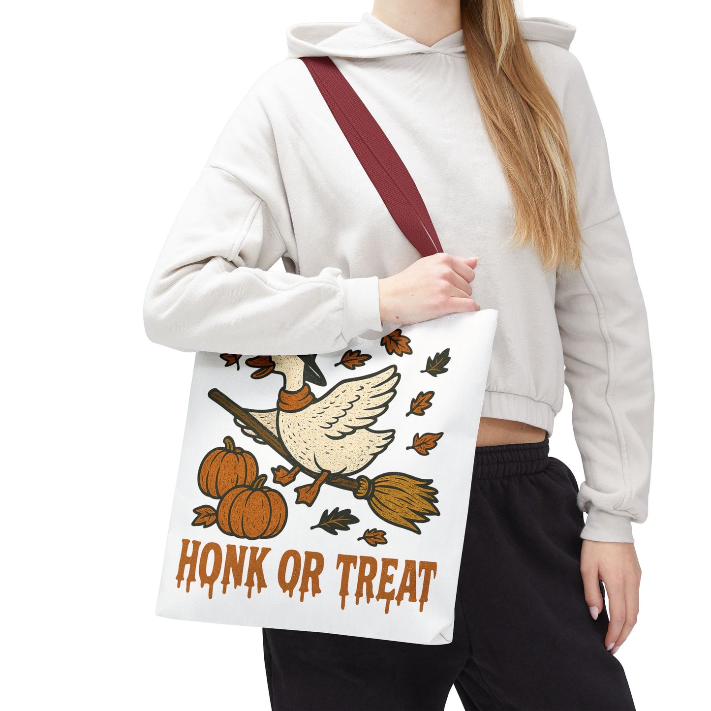 ๐ช Honk or Treat Goose Halloween Tote Bag โ Witchy Whimsy for Spooky Season ๐๐