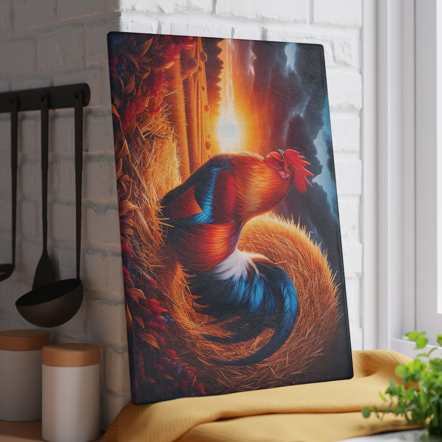 ๐๐
Sunrise Rooster Cutting Board โ Bold Farmhouse Charm for Your Kitchen ๐
๐