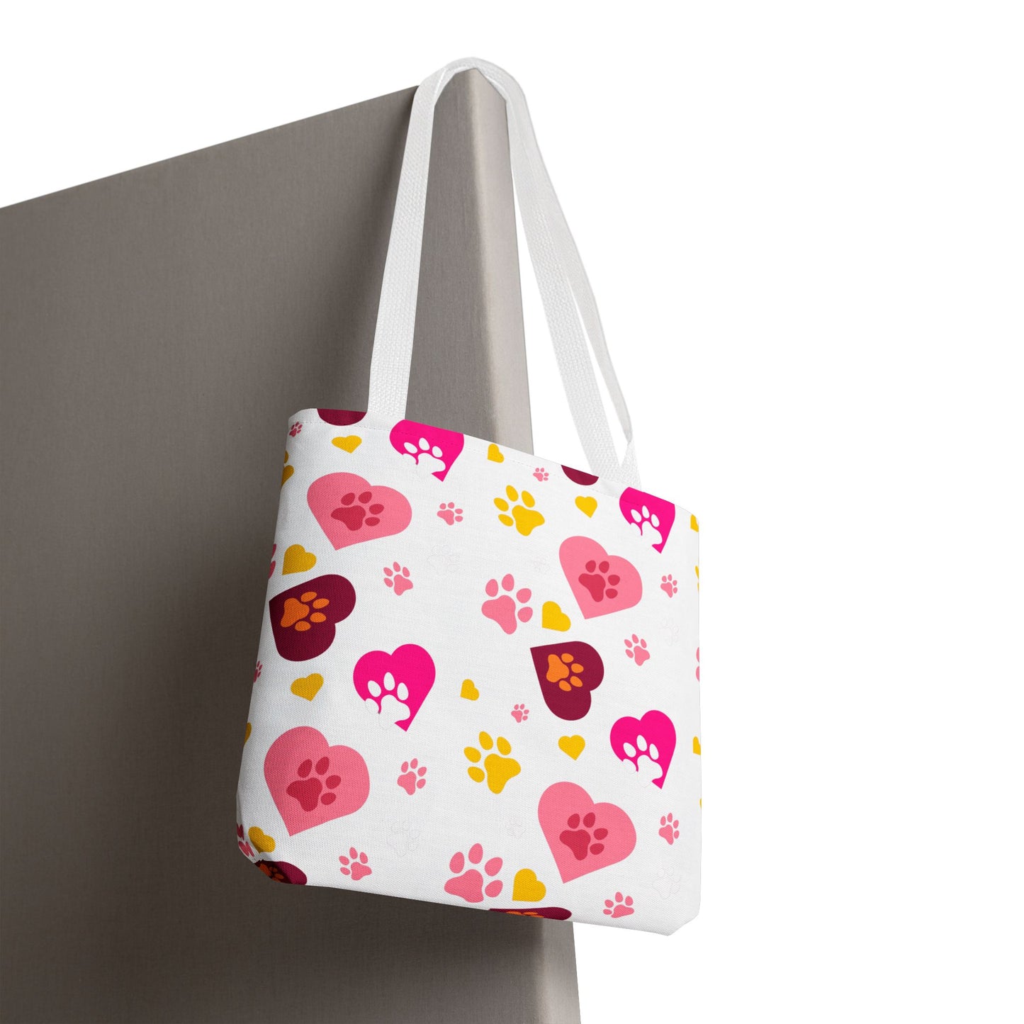 Bolsa de mano con estampado de patas y corazón | Pet Lover Everyday Carry-All