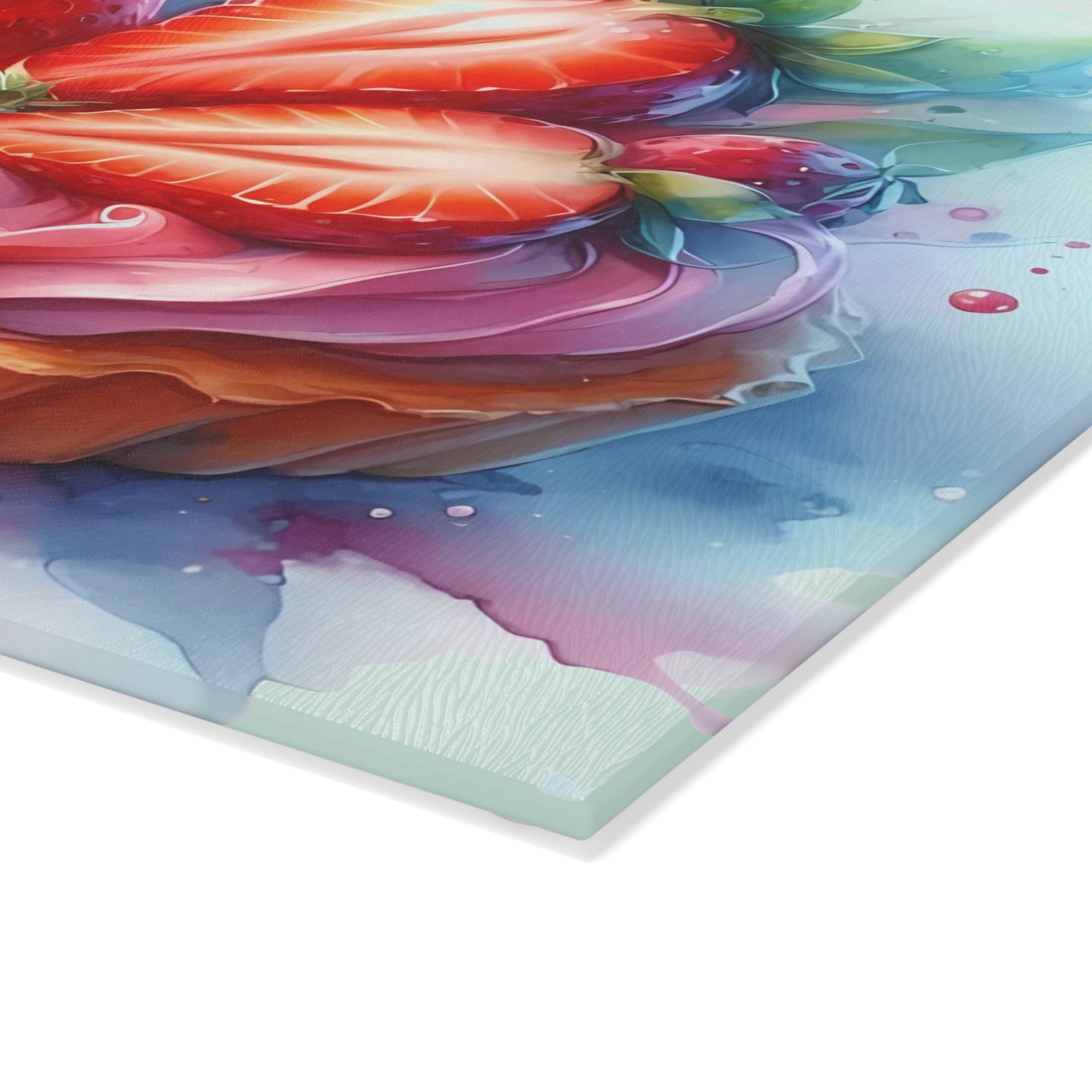 🍓 Strawberry Tart Cutting Board – Sweet & Juicy Dessert Art for Your Kitchen Display