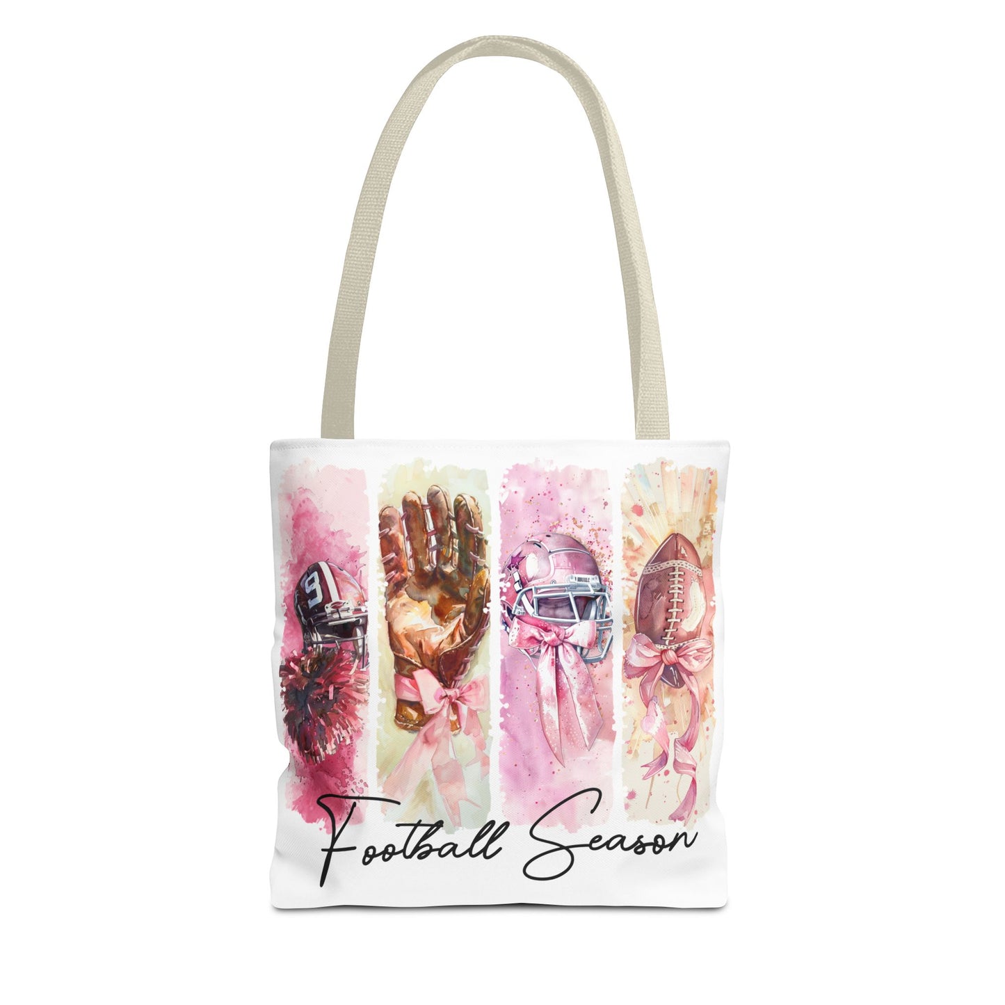 🏈 Game Day Pink Awareness Tote Bag – Sporty Style with a Purpose 🎀👜