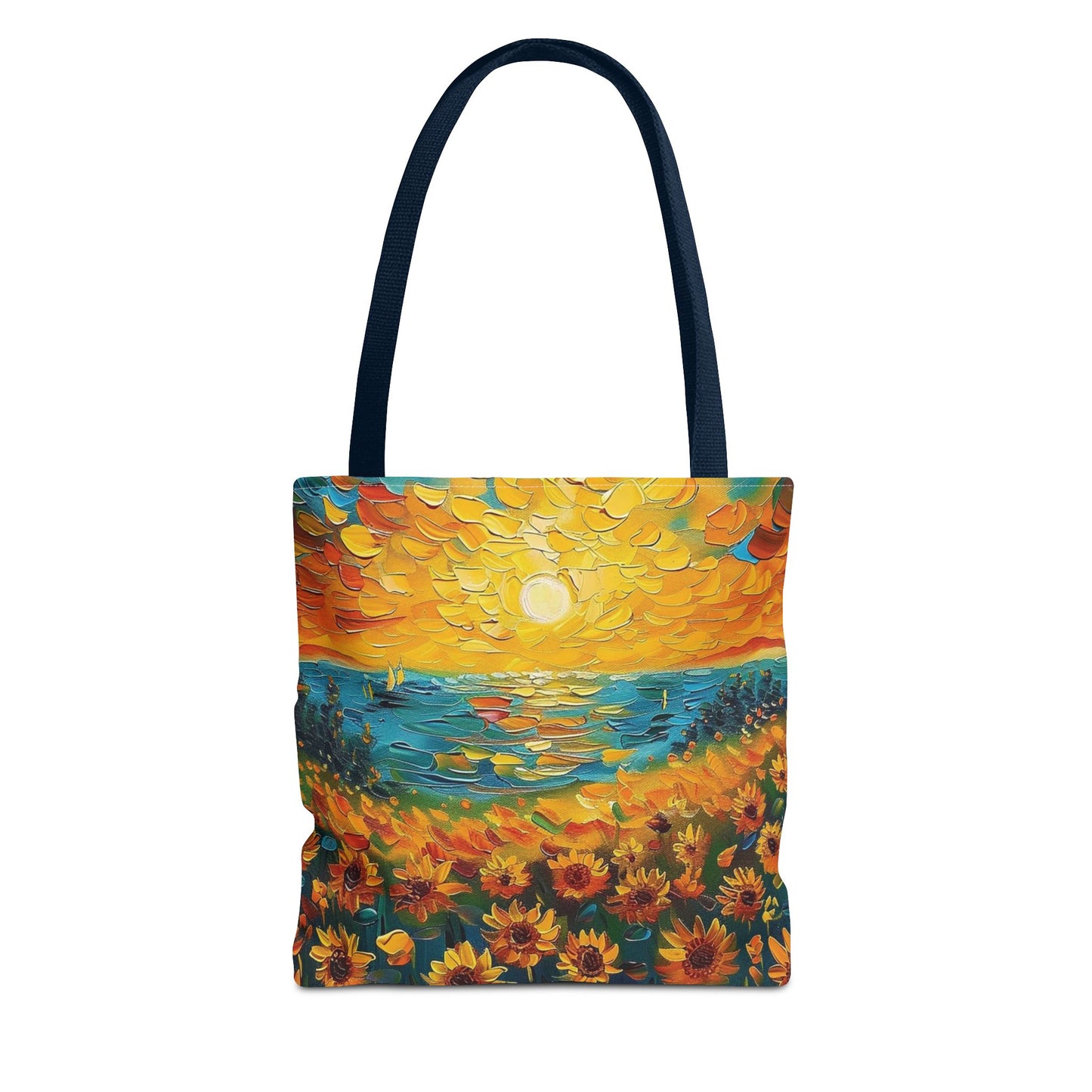 🌻 Girasoles al Atardecer – Bolso Tote Vibrante y Artístico 🌅