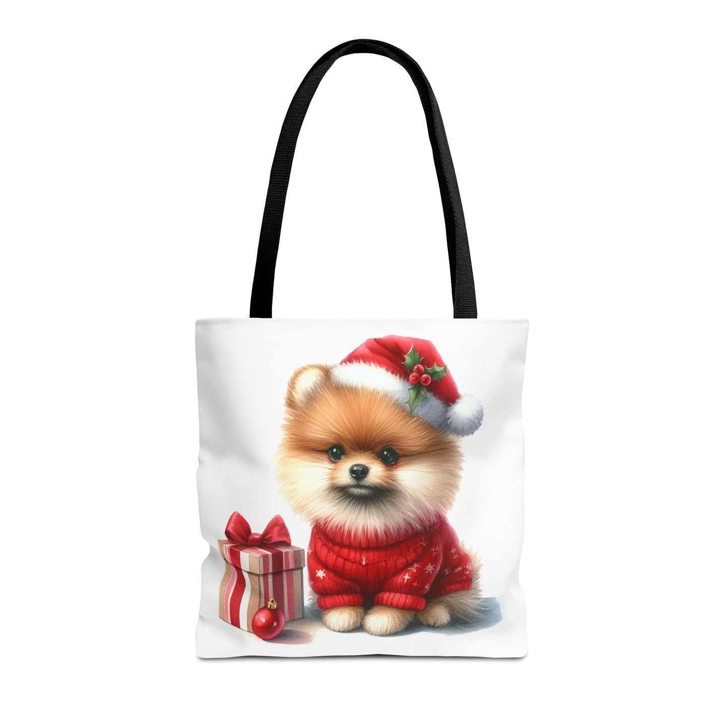 🎄 Pomeranian Christmas Tote Bag – Cozy Fluff & Festive Cheer 🎁🐾