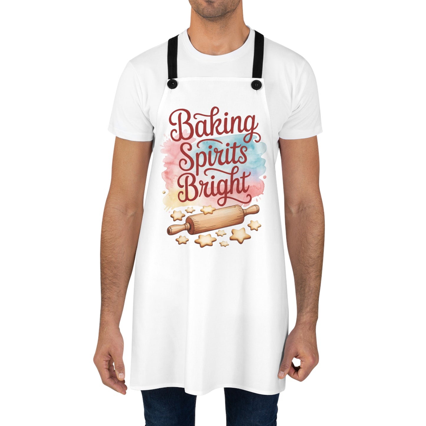 🎄✨ Baking Spirits Bright Apron – Cheerful Holiday Cookie Helper