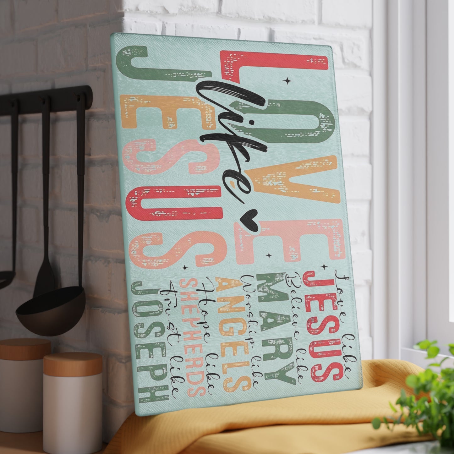 Tabla de cortar inspiradora, tabla de cortar de vidrio templado, tabla de charcutería, tabla de cortar, regalo de inauguración de la casa, tabla de cortar personalizada, Biblia
