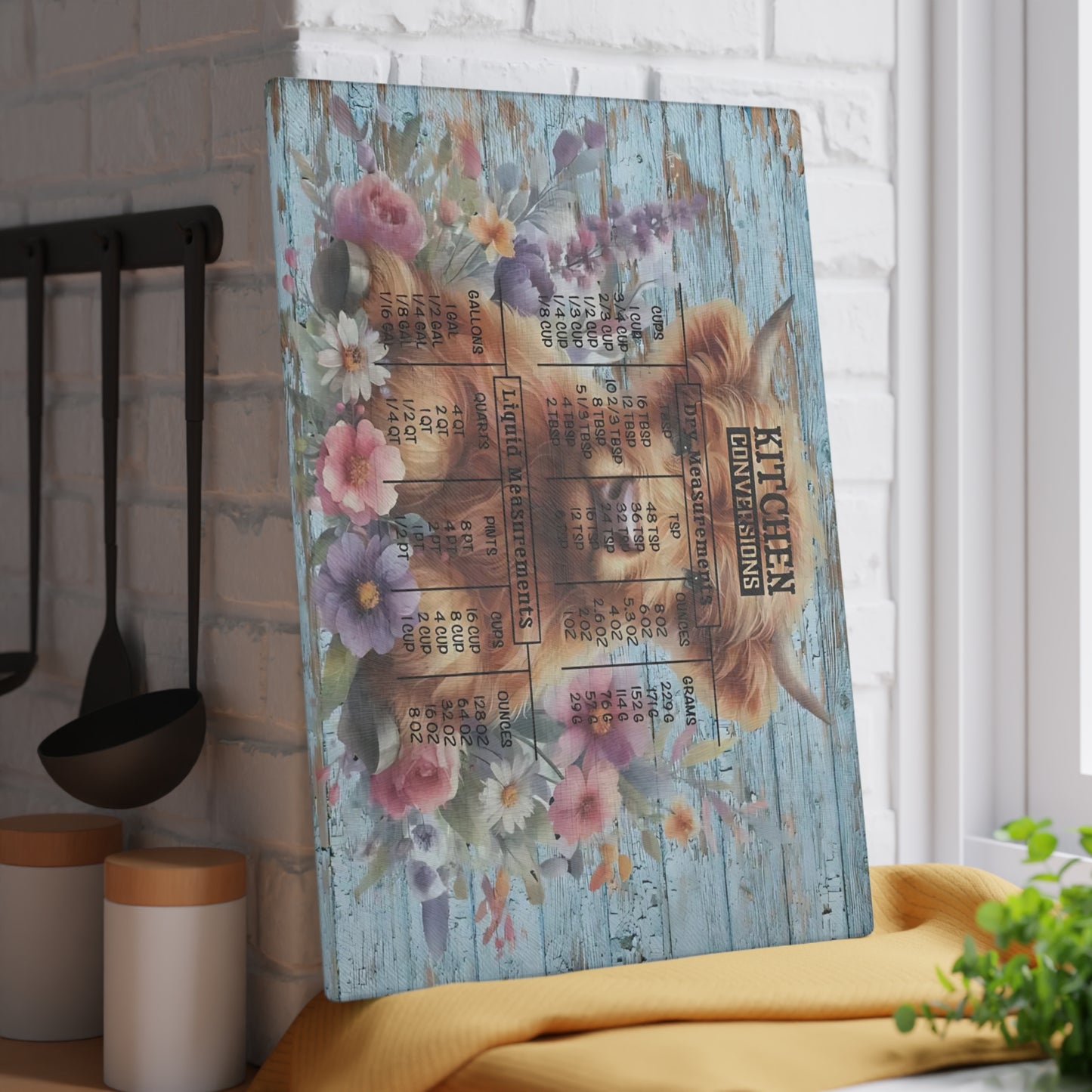 Tabla de cortar de vaca, tabla de cortar de vidrio con diseño de vaca de las Highlands, decoración de cocina con diseño de vaca, tabla de cortar para regalo de casa nueva, tabla de charcutería, regalos de vaca de las Highlands