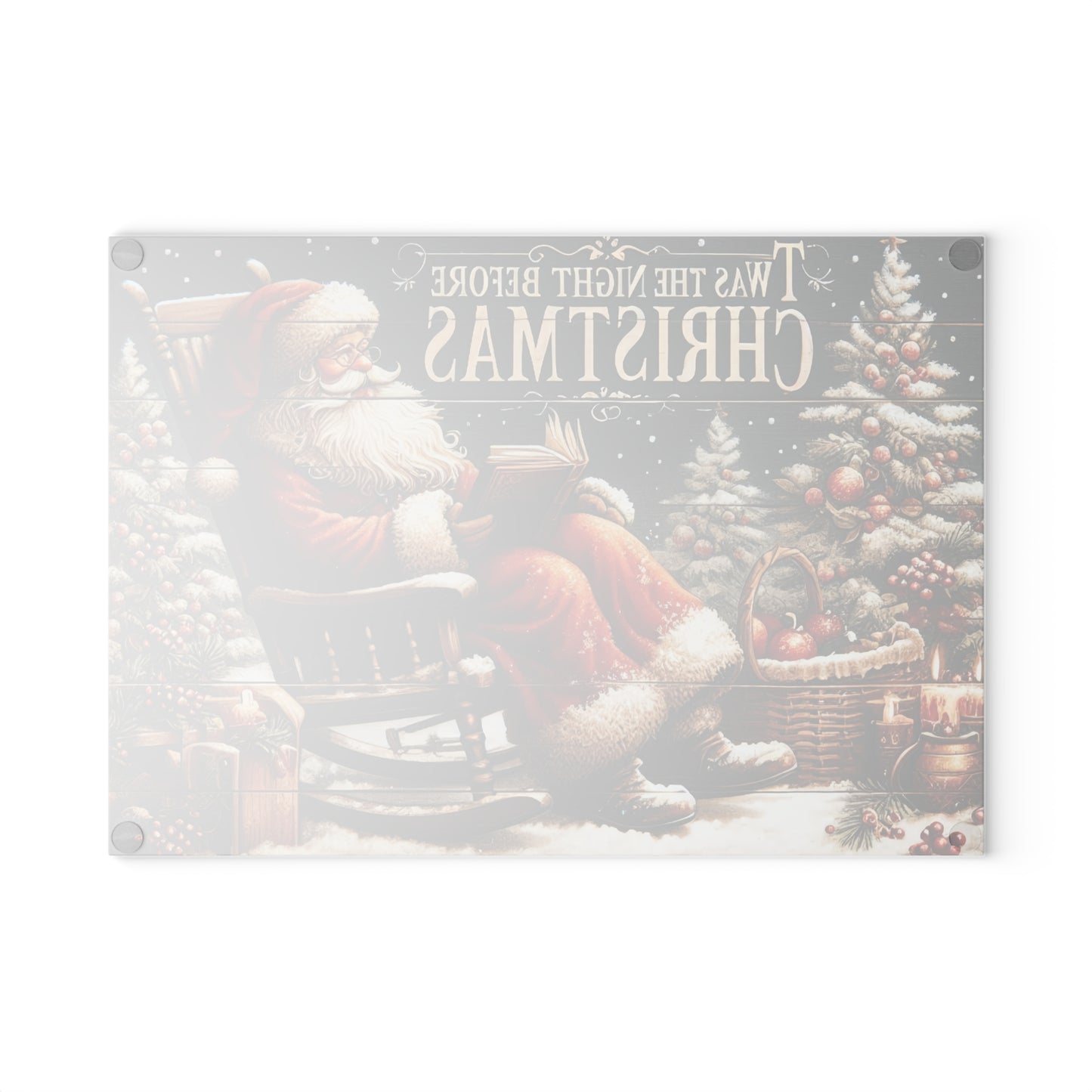 🎅📖 Twas the Night Before Christmas Cutting Board – Classic Santa Holiday Kitchen Décor 🎄✨