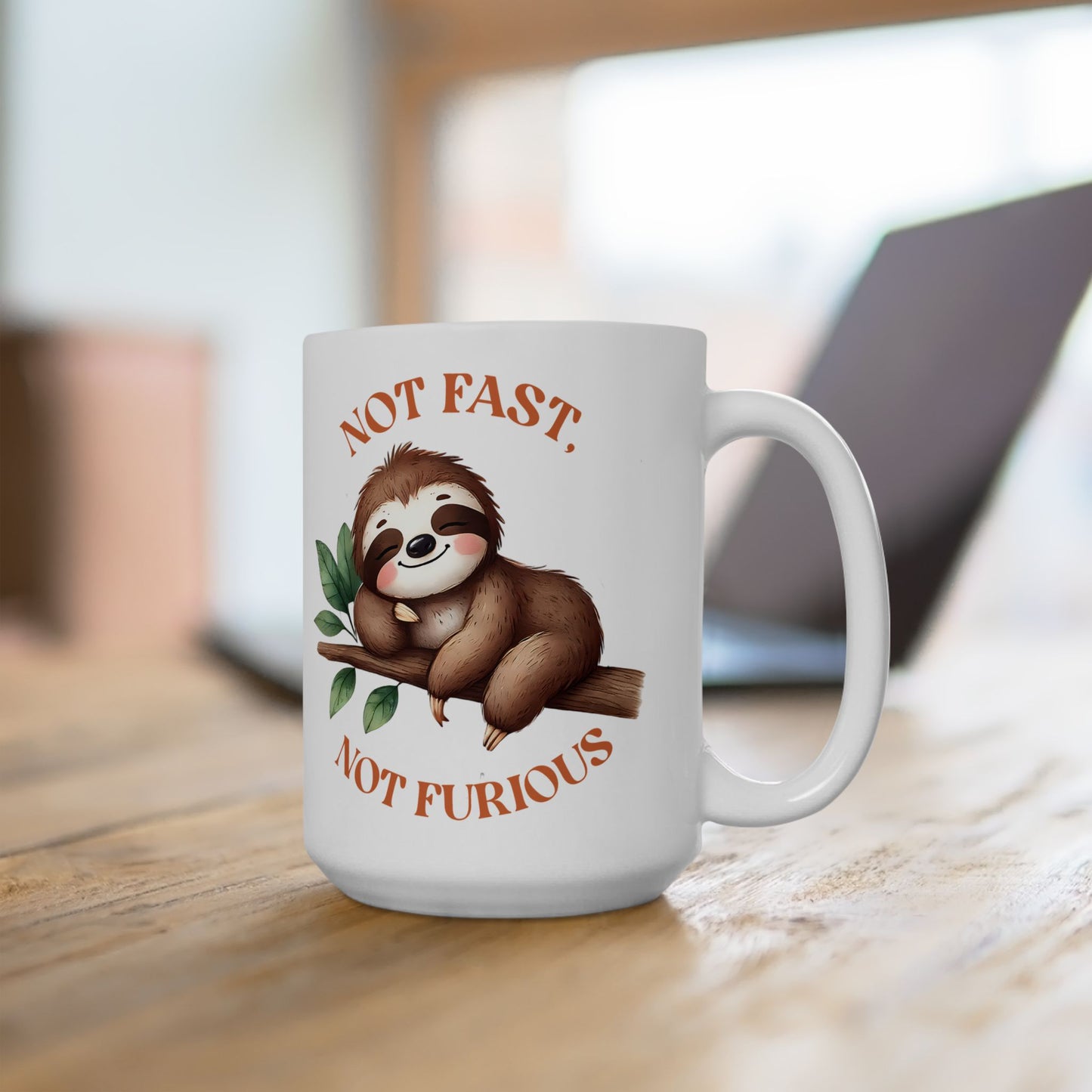🐾 Ni rápido ni furioso: divertida taza de café con perezoso para almas relajadas 🦥
