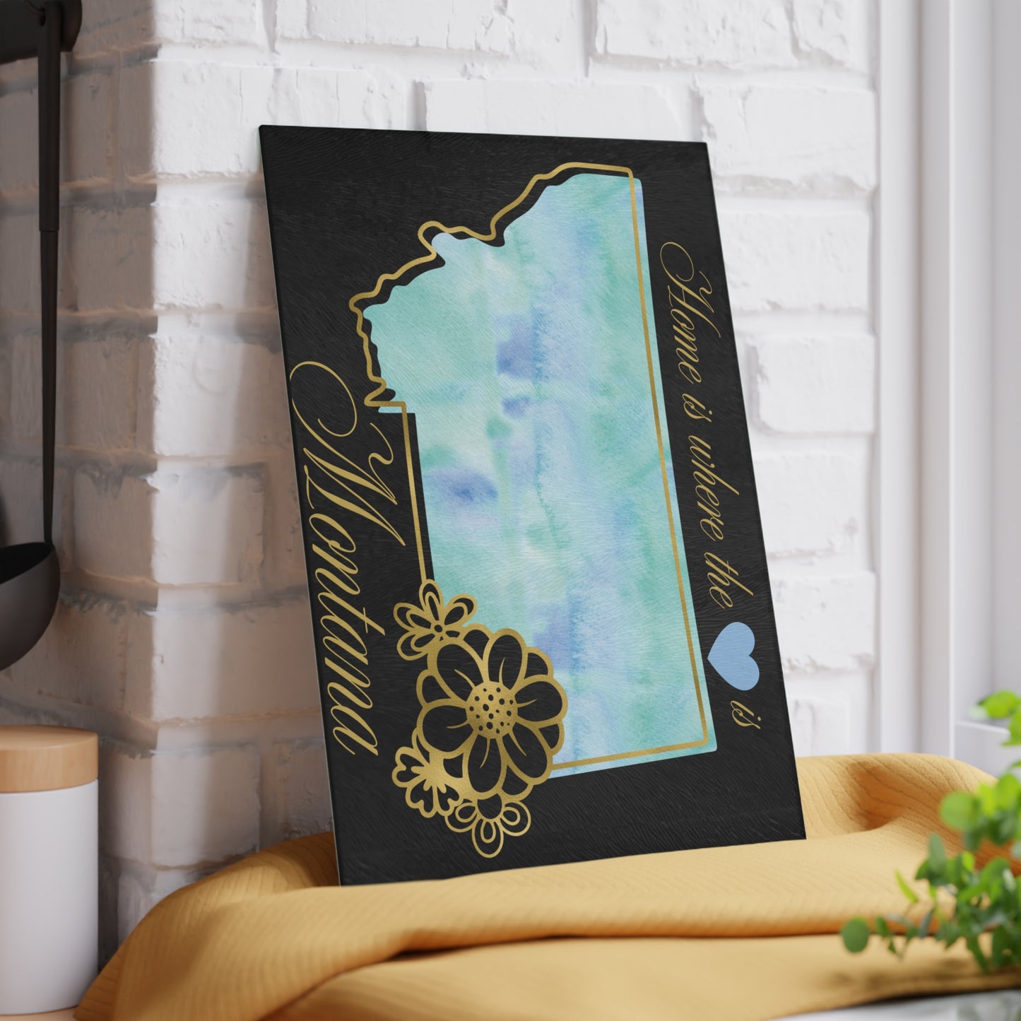 💙 Montana State Floral Cutting Board – Big Sky Beauty Meets Homegrown Charm