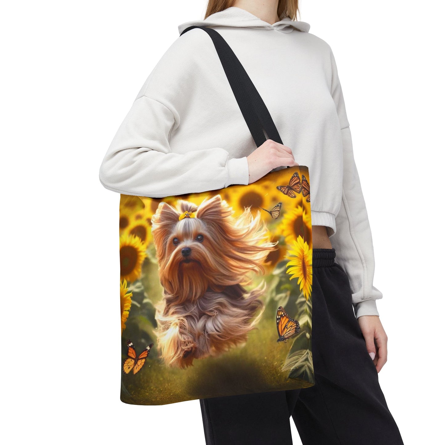 Adorable bolso de mano Yorkie: ¡perfecto para los amantes de los perros en movimiento!