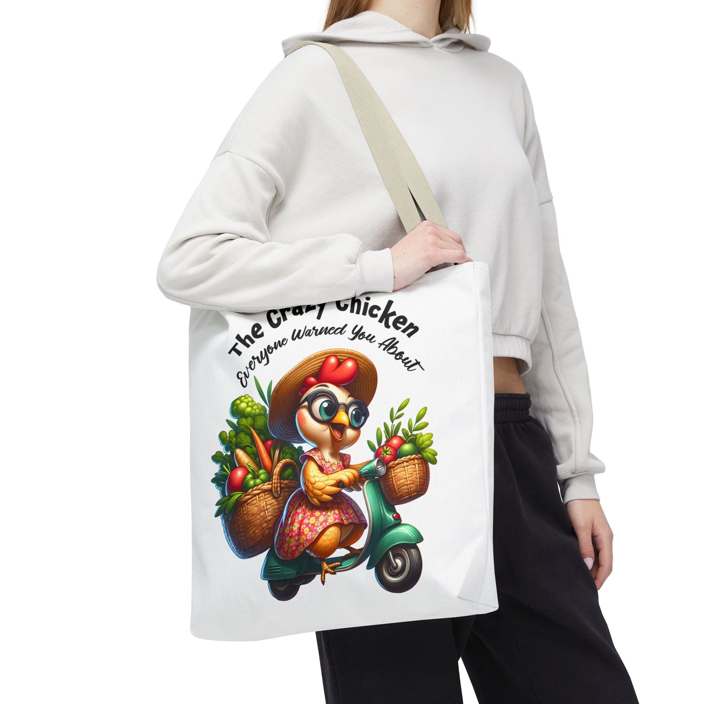 Bolsa de compras divertida con diseño de pollo: un encantador diseño de granja fresca 🐔