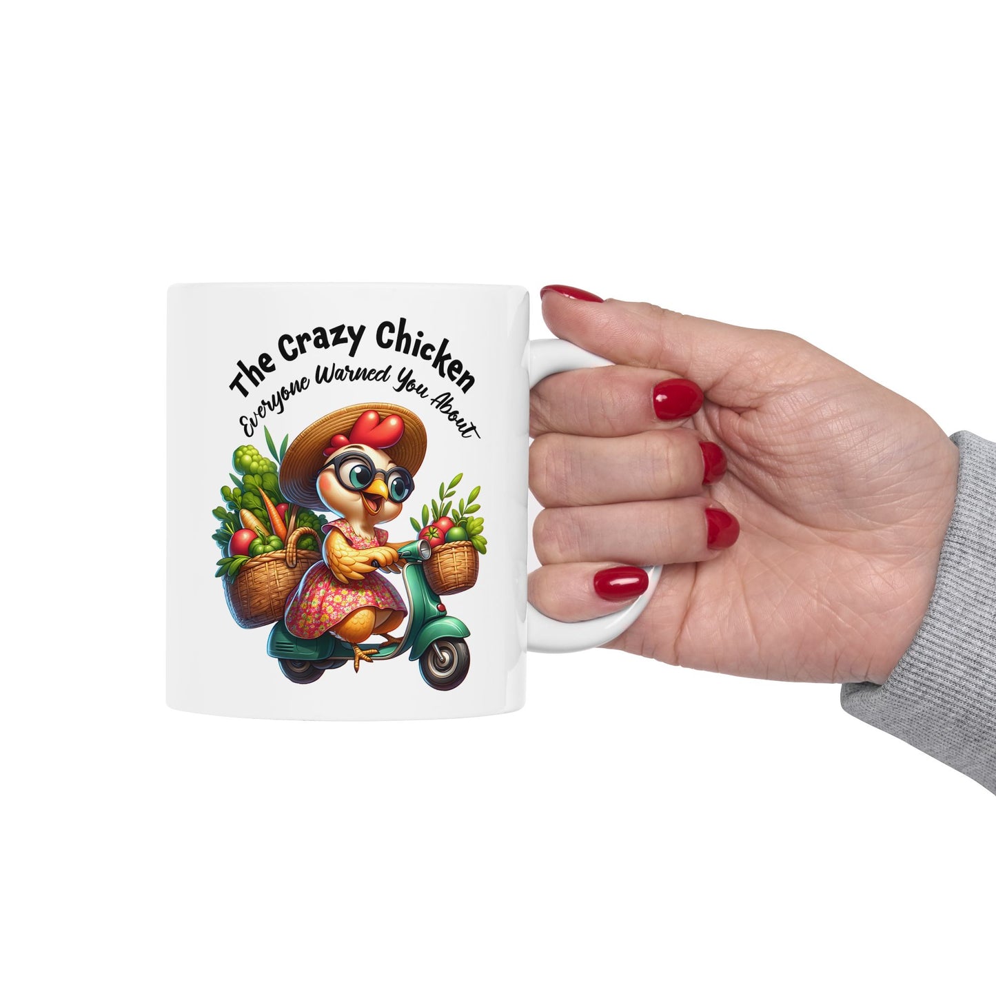 Pollito Veggie Amante de los Patinetes - Taza de Café con Pollito y Patinete 🛵🌽