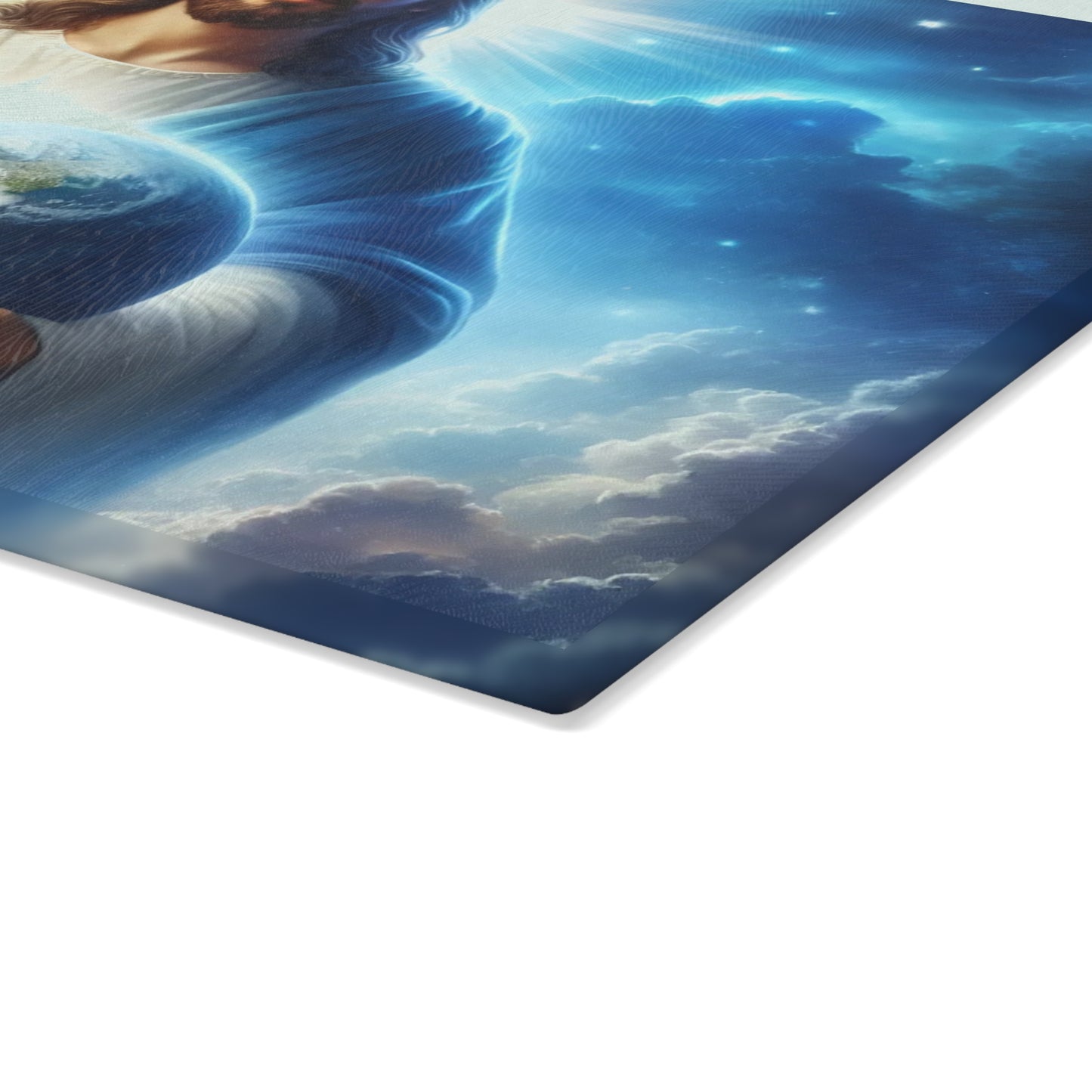 Tabla de cortar de Jesús, tabla de charcutería, tabla de cortar única, tabla de cortar de vidrio templado, regalo de inauguración de la casa, tabla de cortar personalizada