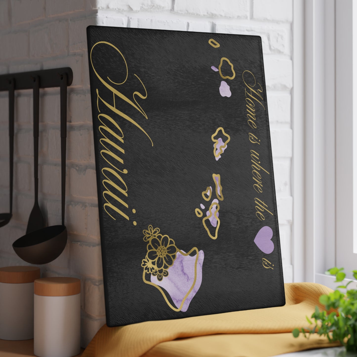 💜 Hawaii State Cutting Board – Island Beauty with a Tropical Heart