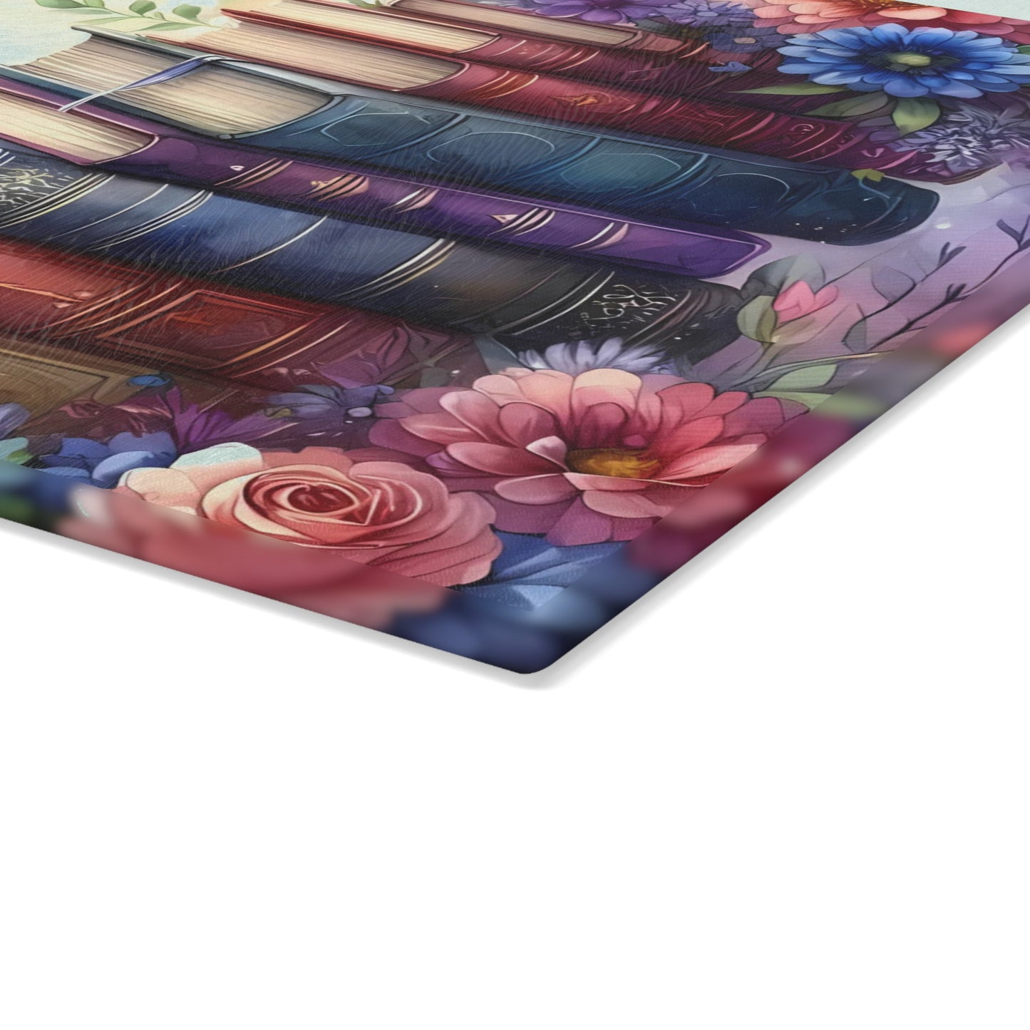 Tabla de cortar con forma de mariposa, regalo para amantes de los libros, tabla de cortar de vidrio, tabla de vidrio templado, regalo para ratones de biblioteca, idea de regalo de cocina, decoración de cocina única