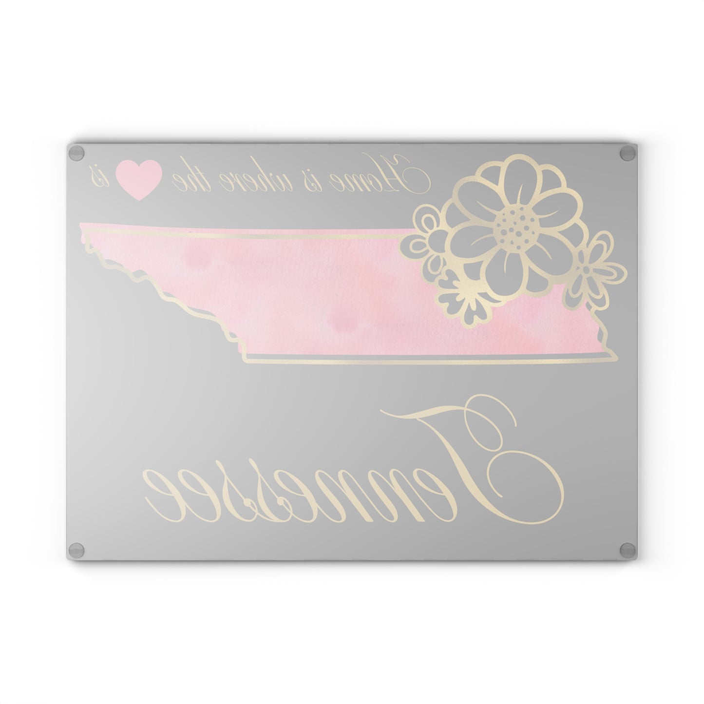 🌸 Tennessee Floral State Cutting Board – Rosy Charm with Southern Grace 🎀