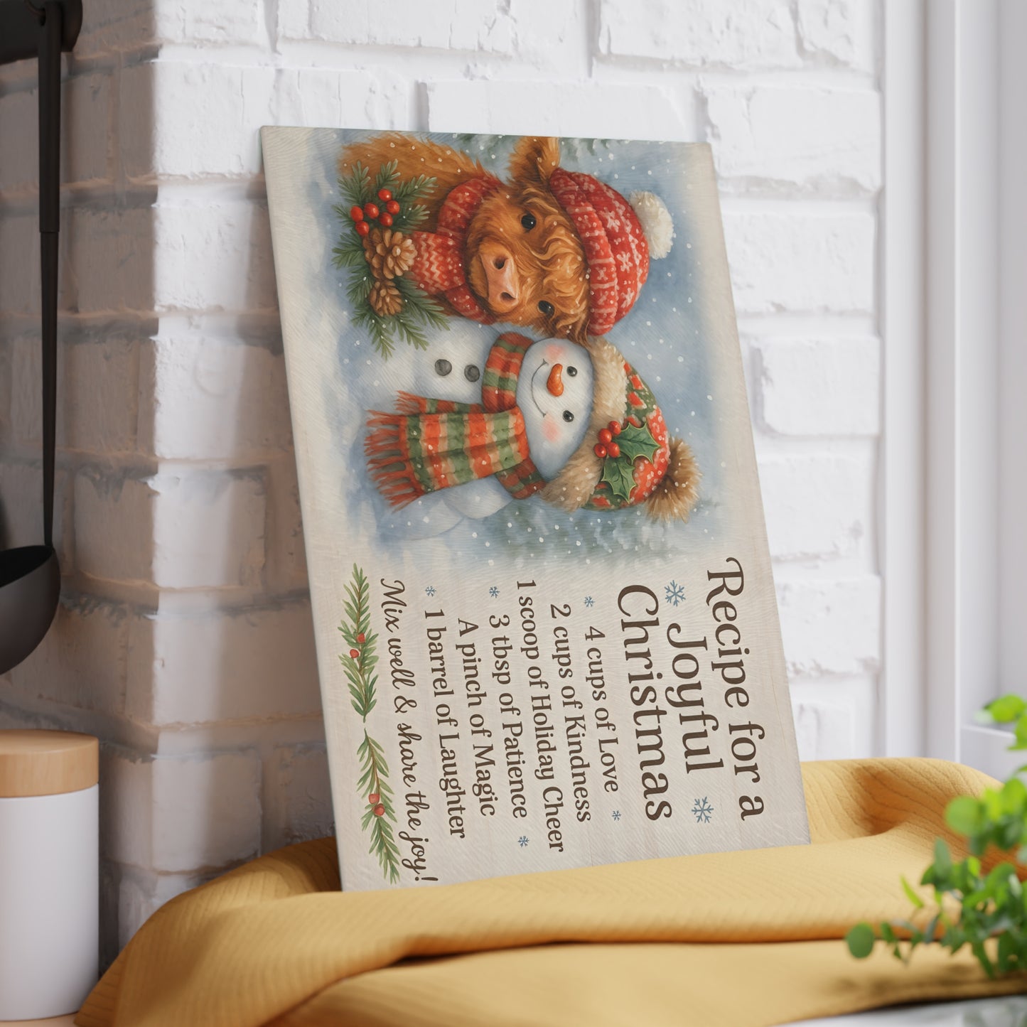 🎄✨ Recipe for a Joyful Christmas Cutting Board – Festive Holiday Charm for Your Kitchen ❄️☕