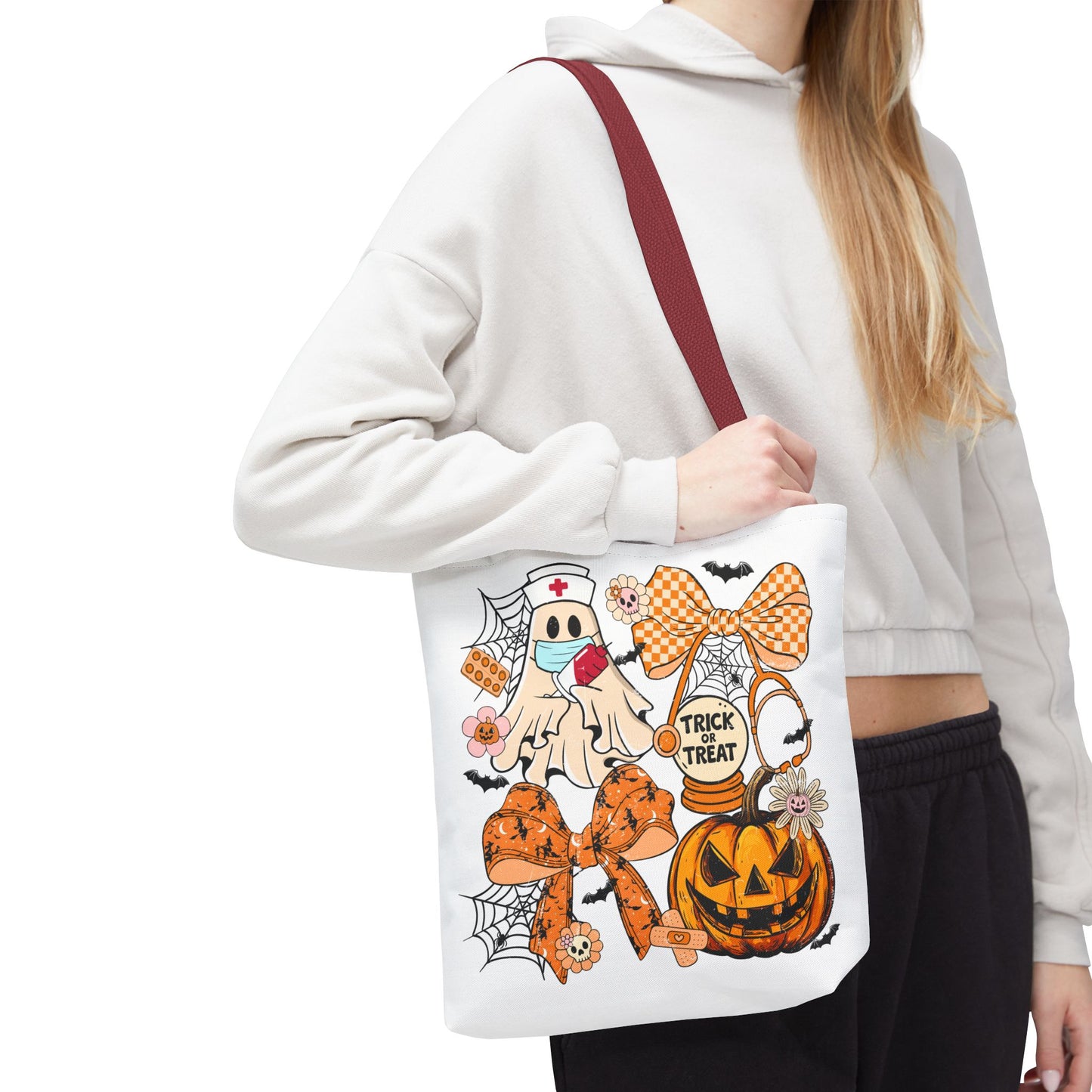 ๐ฉบ Nurse Ghost Tote Bag โ Spooky Season Meets Healthcare Heroes ๐ป๐