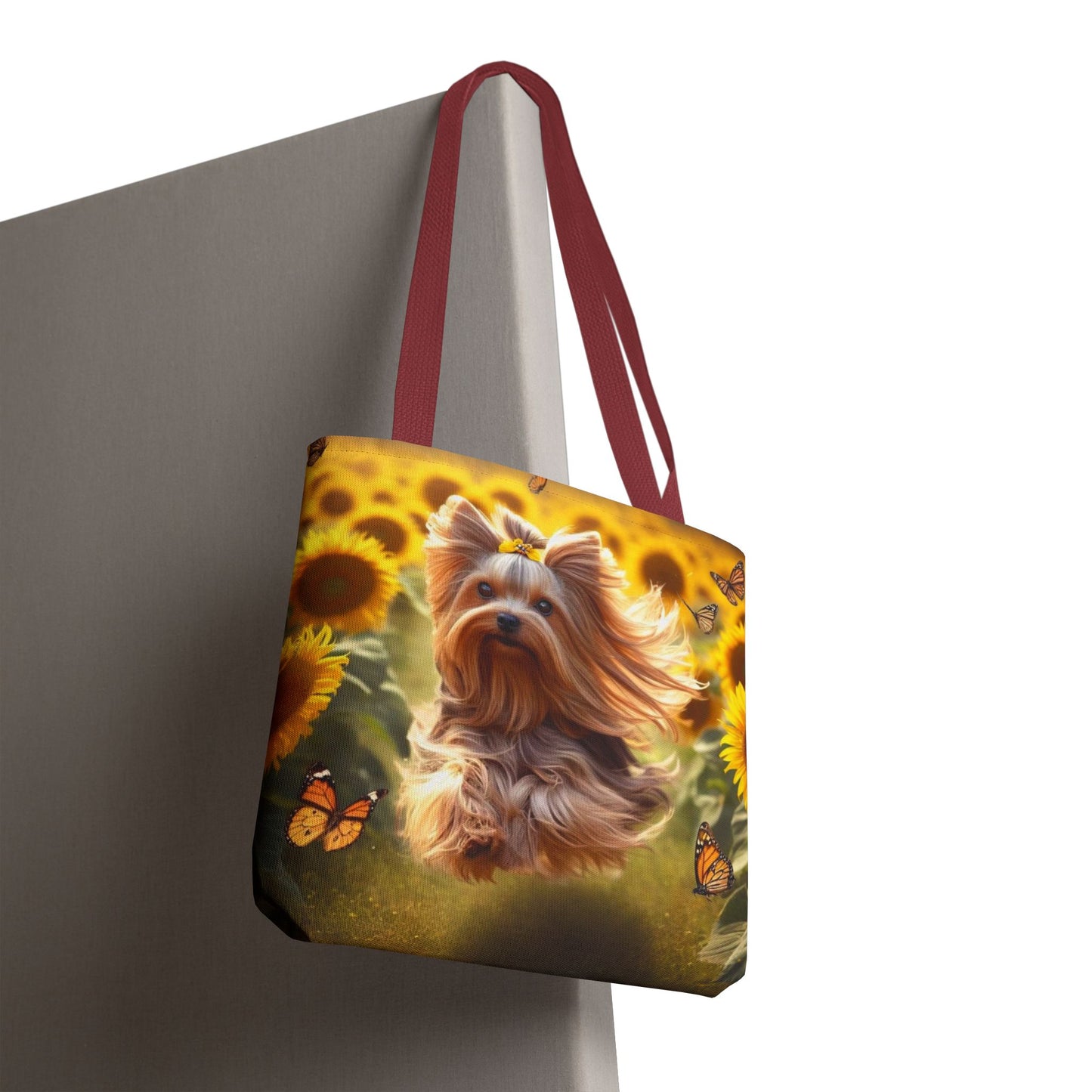 Adorable bolso de mano Yorkie: ¡perfecto para los amantes de los perros en movimiento!