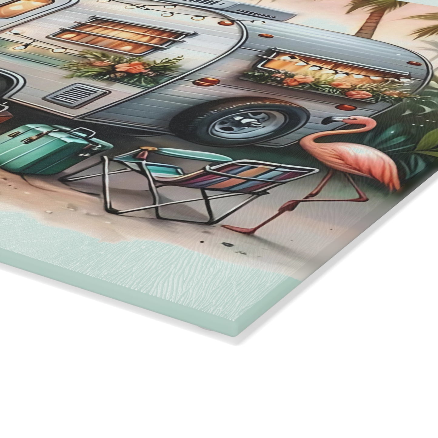 Tabla de cortar de vidrio templado para glamping en Florida