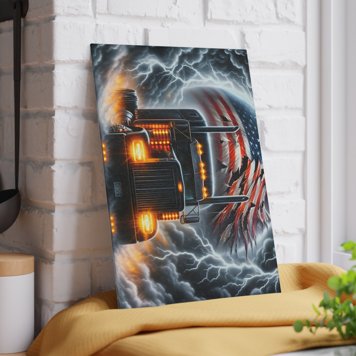 🚛⚡ American Trucker Storm Cutting Board – Power and Pride for Your Kitchen 🇺🇸