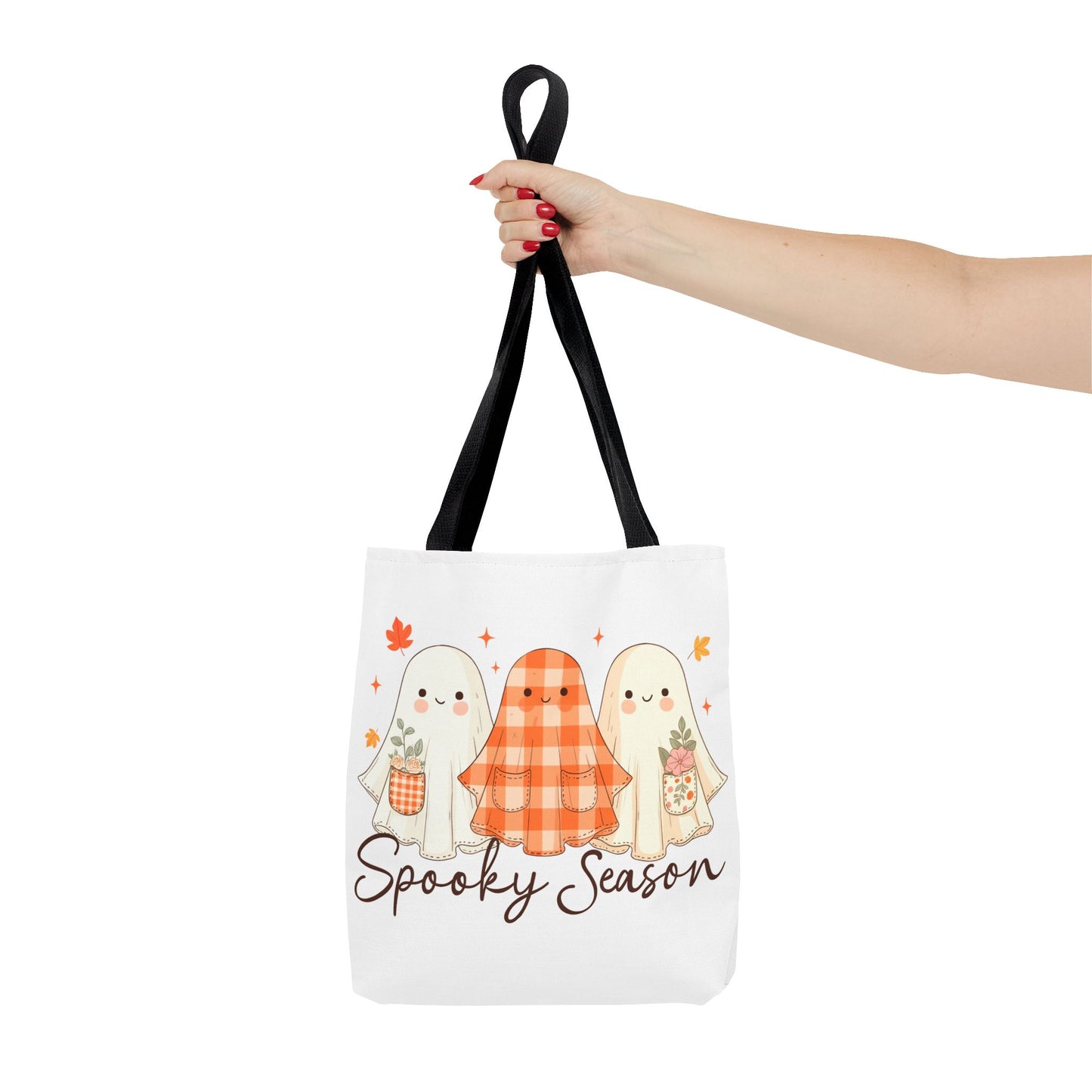 ๐ป Spooky Season Ghost Friends Tote Bag โ Cozy Fall Vibes with a Cute Twist ๐๐