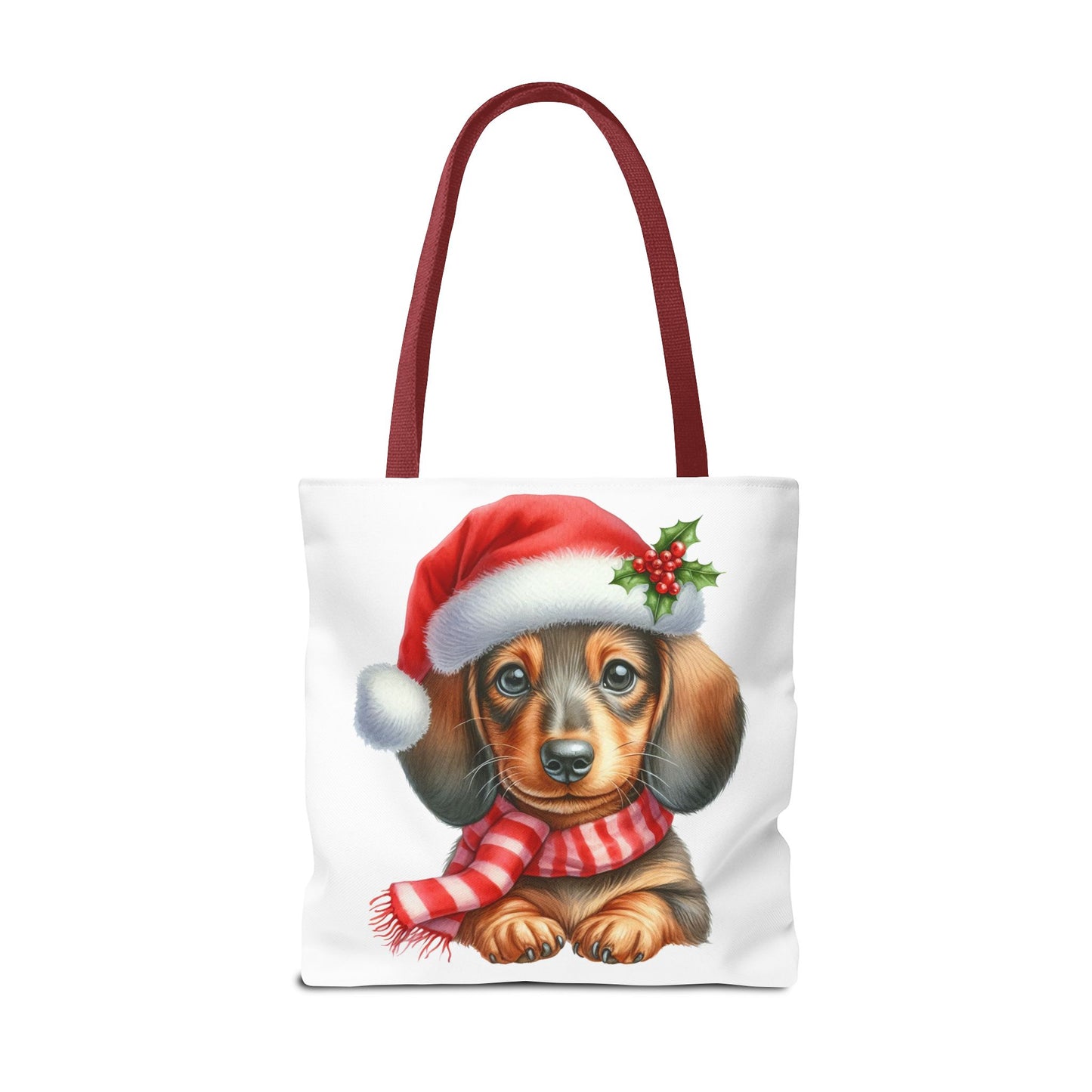 🎄 Dachshund Christmas Tote Bag – Festive Holiday Charm for Dog Lovers 🐾🎅