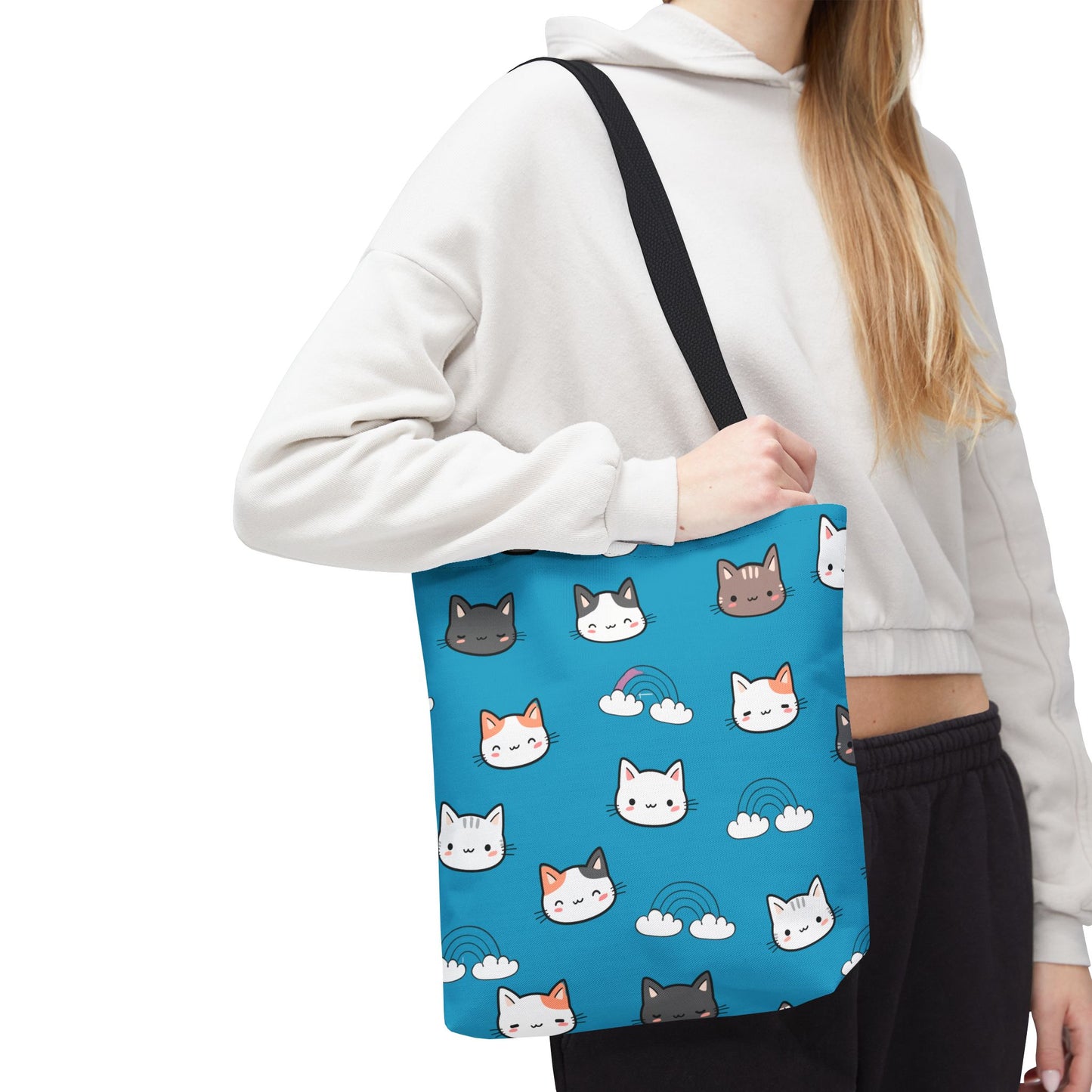 Bolsa de mano para gatos, regalo para amantes de los gatos, bolsa reutilizable, bolsa para mamá gata, ecológica, bolsa con estampado animal, diseño de gatito lindo, amante de las mascotas