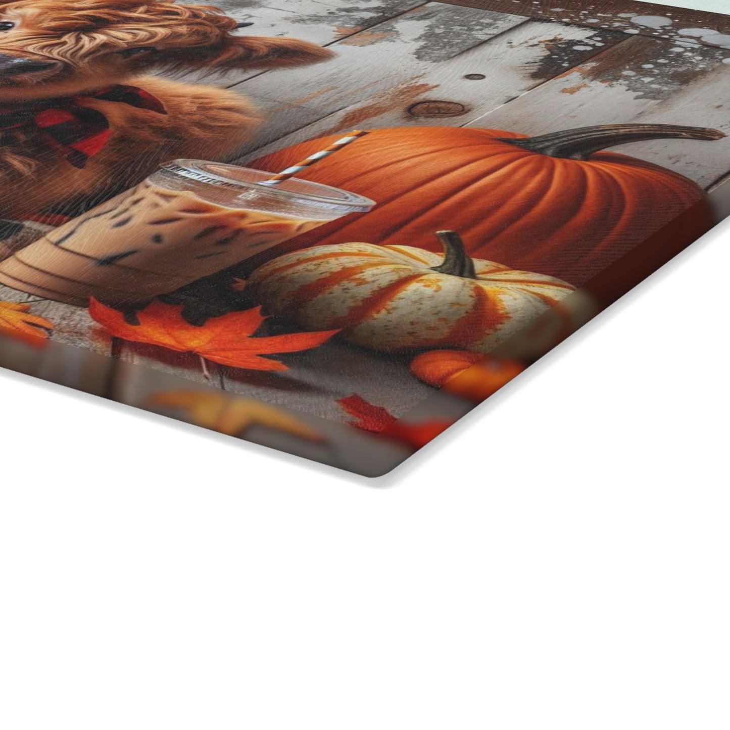🐮 Autumn Highland Calf Cutting Board – Cozy Fall Vibes & Country Charm for Your Kitchen