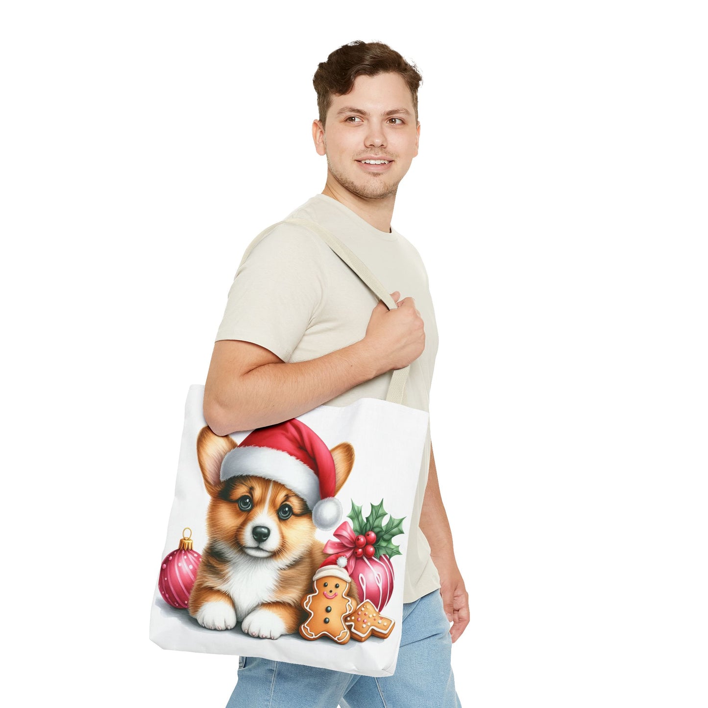 🎄 Corgi Christmas Cookie Tote – Sweet Holiday Charm for Dog Lovers 🐾