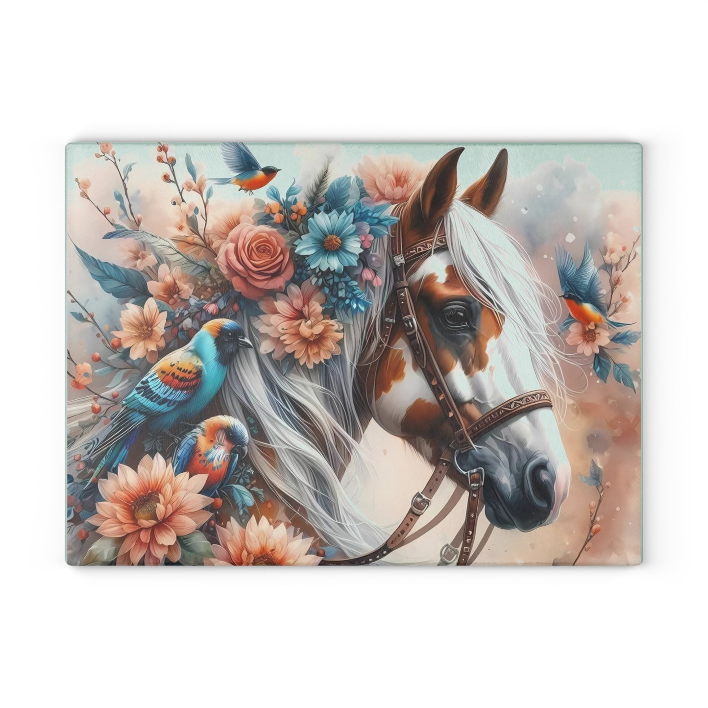 Tabla de cortar Pinto, tabla de cortar de vidrio templado, tabla de charcutería, tabla de cortar, regalo de inauguración de la casa, tabla de cortar personalizada