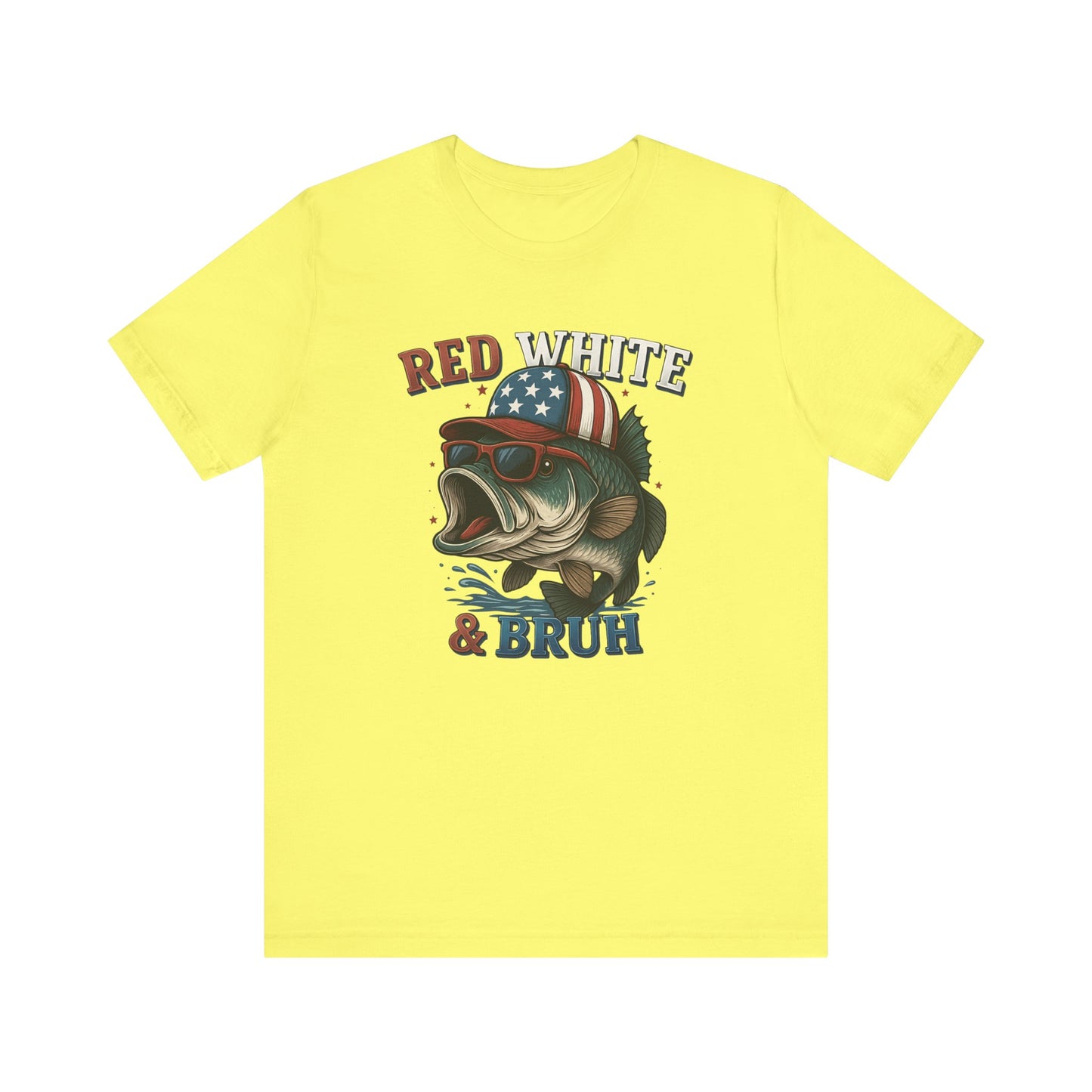Divertida camiseta patriótica de pescado, con estampado rojo, blanco y negro, unisex, ideal para el 4 de julio, regalo para papá, ideal para barbacoas de verano.