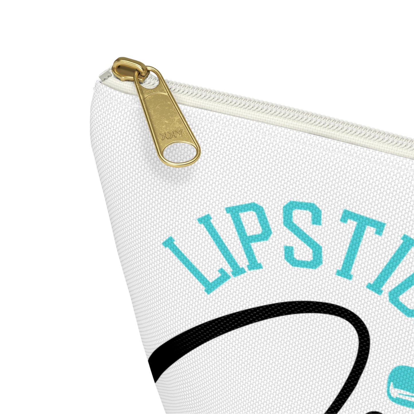Accessory Pouch – "Lipstick Junkie" Teal Makeup Bag