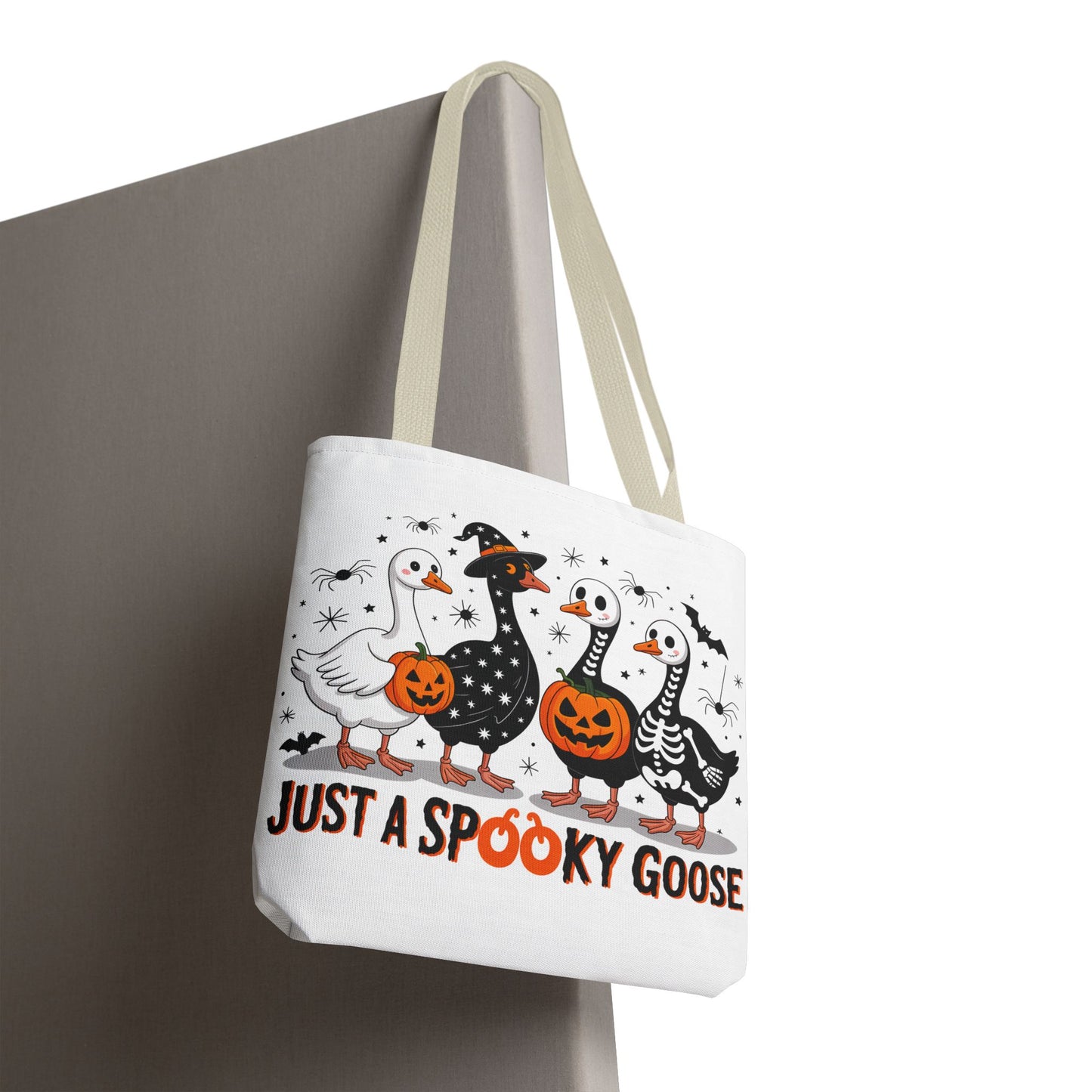 🦢 Just a Spooky Goose Tote Bag – Honkin’ Into Halloween 🎃👻