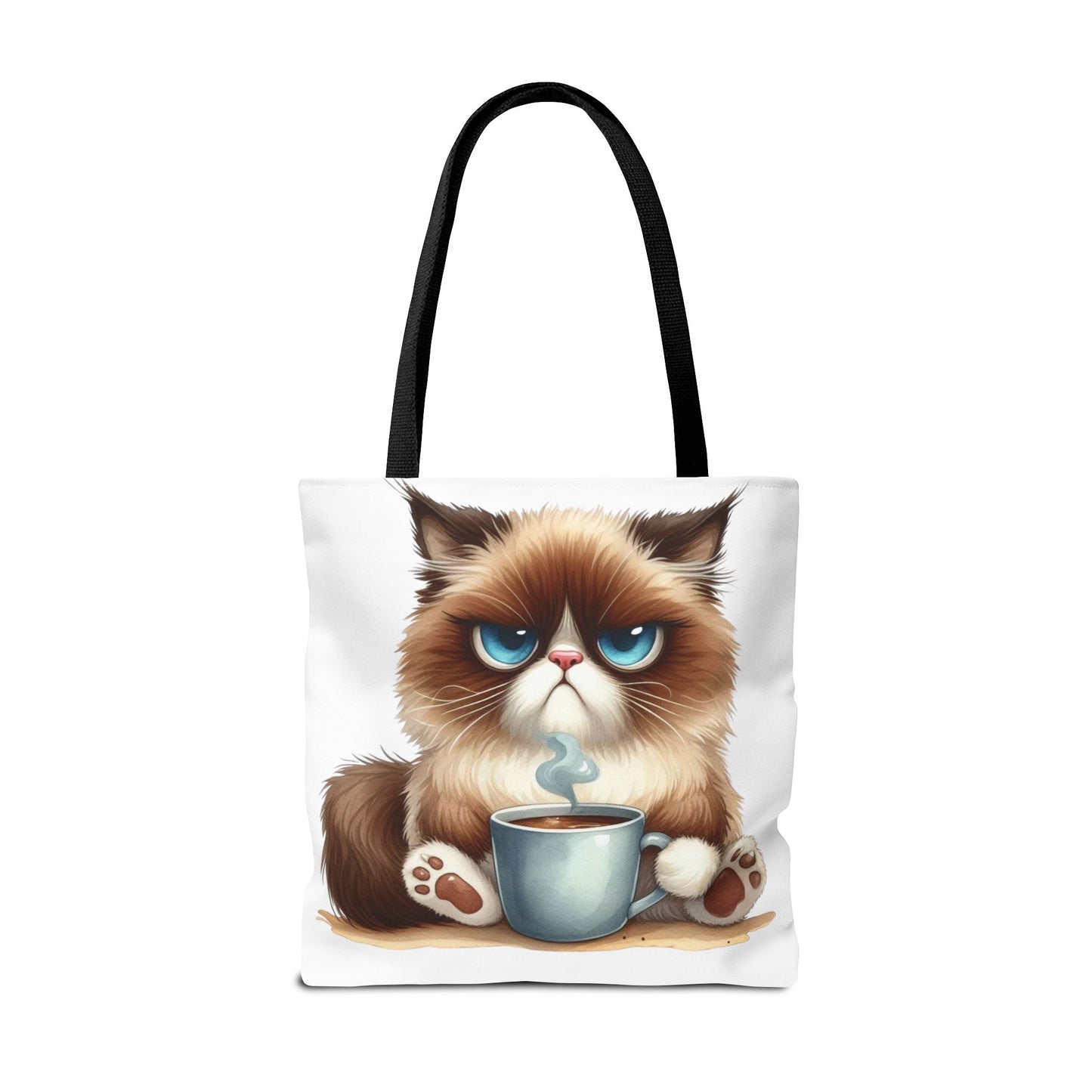 Bolsa de mano personalizada de Grumpy Cat con nombre personalizado: regalo divertido y sarcástico para amantes de los gatos. Bolsa única y práctica para uso diario. Bolsa de mano de Grumpy Cat: perfecta para amantes de los gatos y almas sarcásticas.