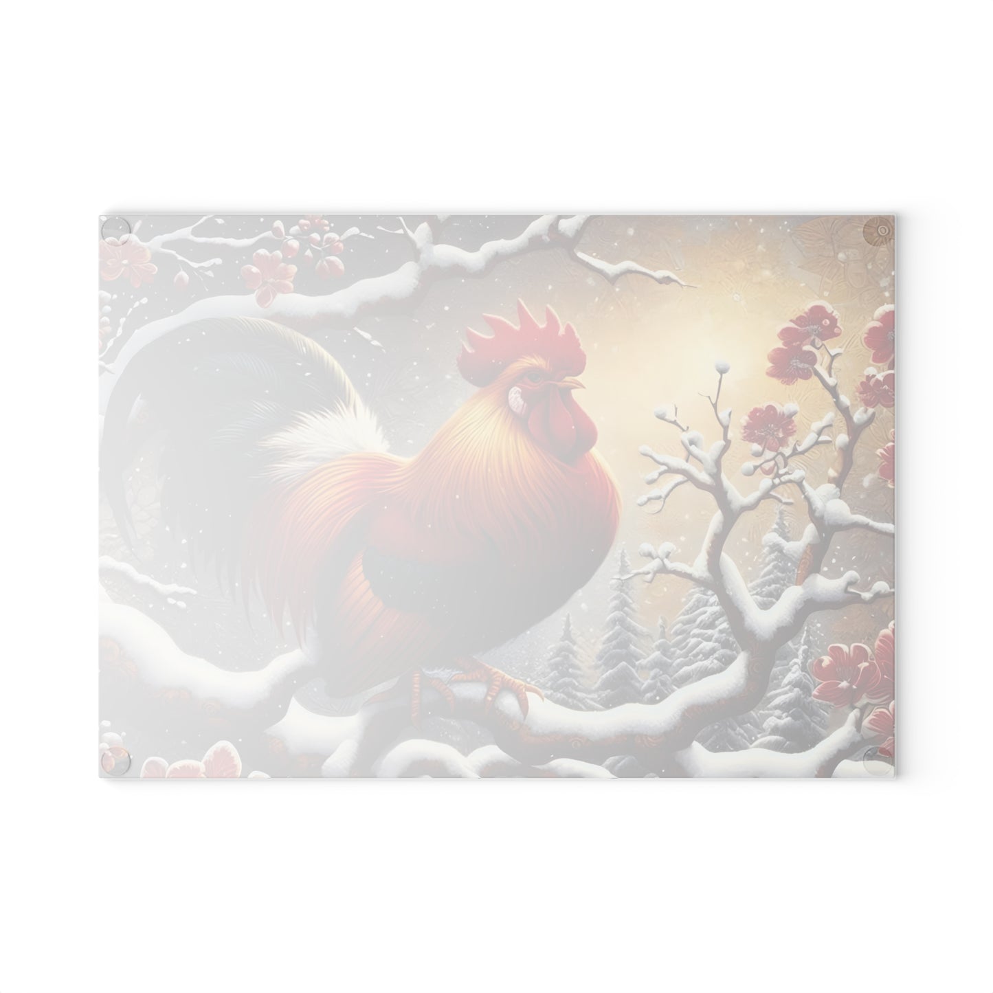 🐓❄️ Winter Rooster Cutting Board – Rustic Charm Meets Seasonal Elegance ❄️🐓