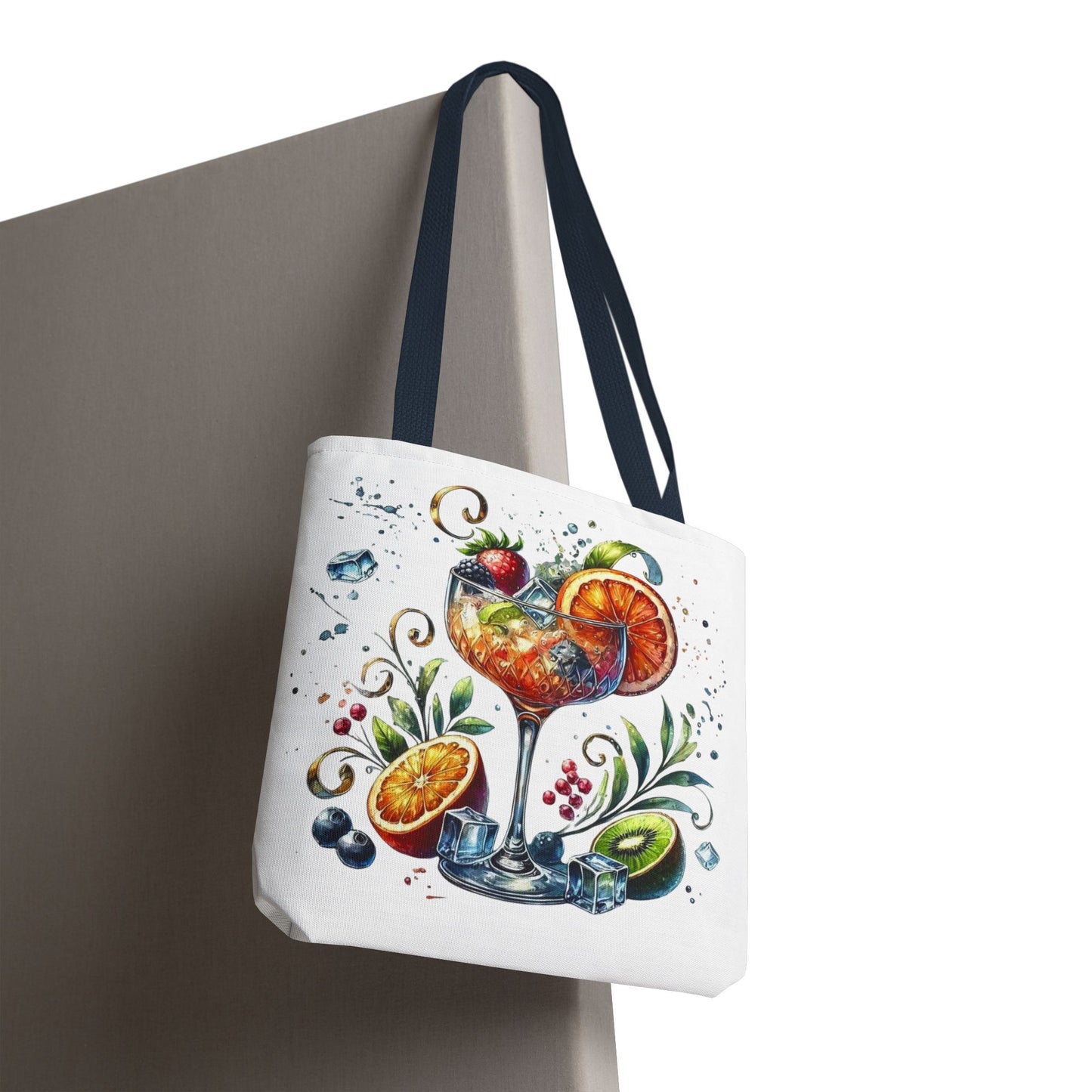 Bolso de cóctel, bolso para bebidas afrutadas, bolso de playa tropical, elegante bolso de lona, regalo para amantes de los cócteles, bolso de mano divertido, práctico bolso de verano.