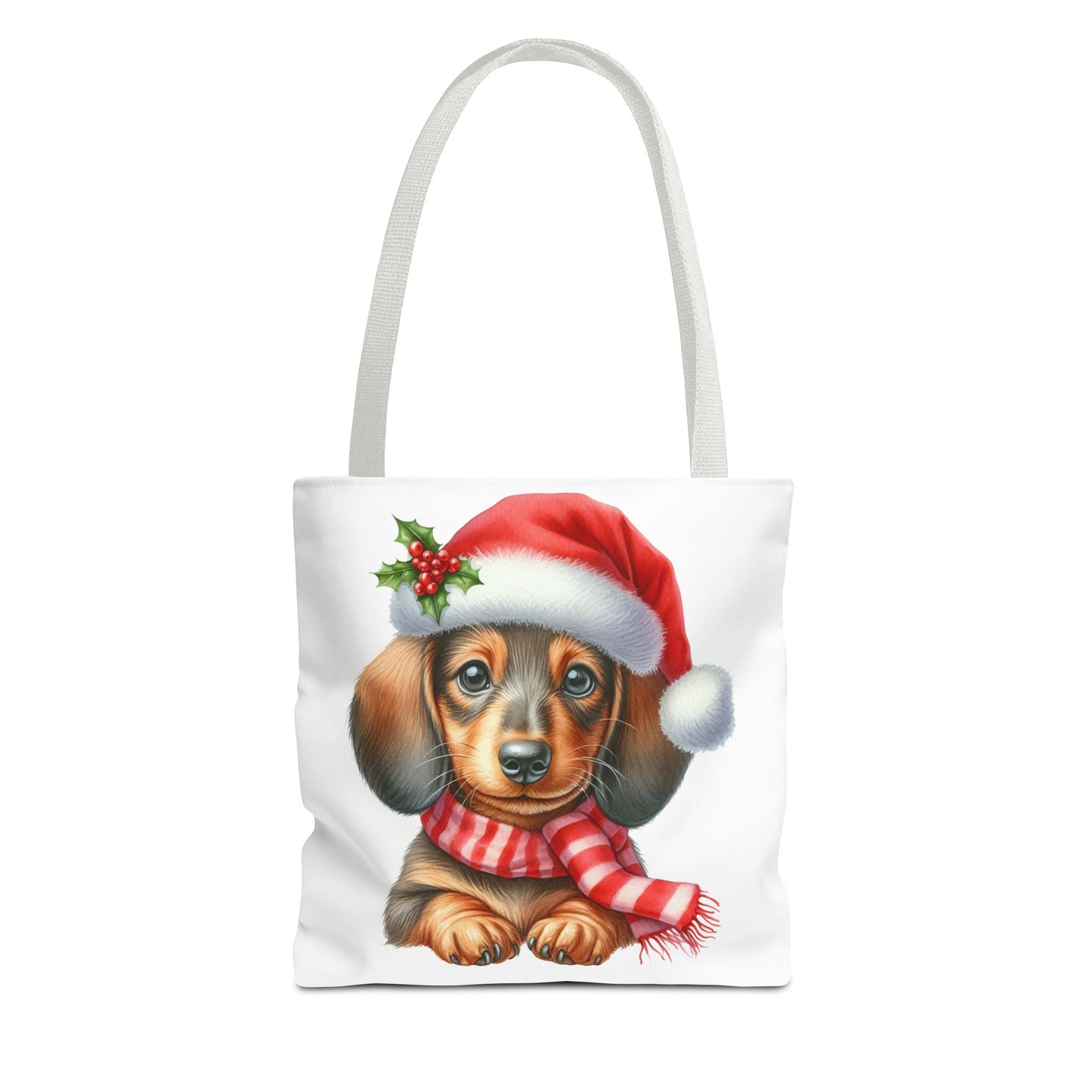 🎄 Dachshund Christmas Tote Bag – Festive Holiday Charm for Dog Lovers 🐾🎅
