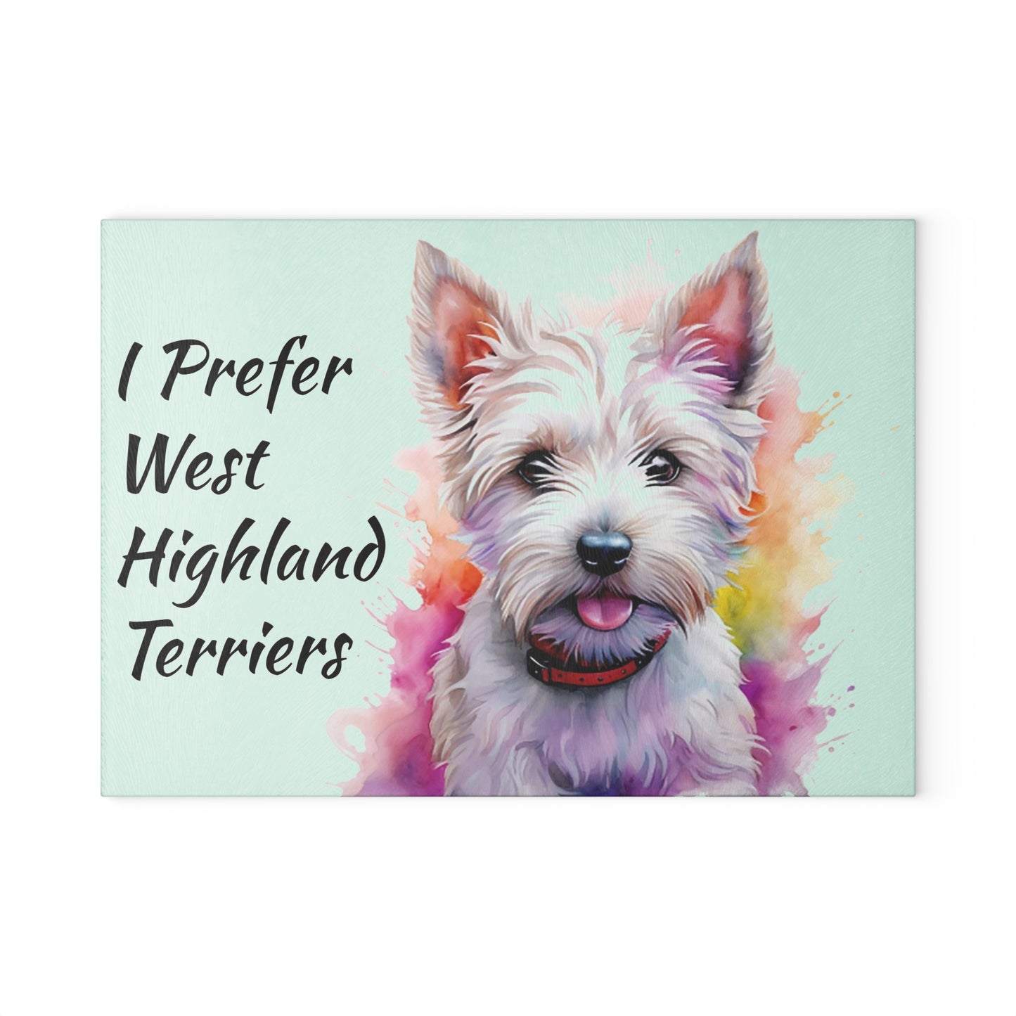 Tabla de cortar para West Highland Terrier, tabla de cortar para Westie, regalo para West Highland Terrier, regalo para Westie, me encantan los Westies, regalos para amantes de los perros