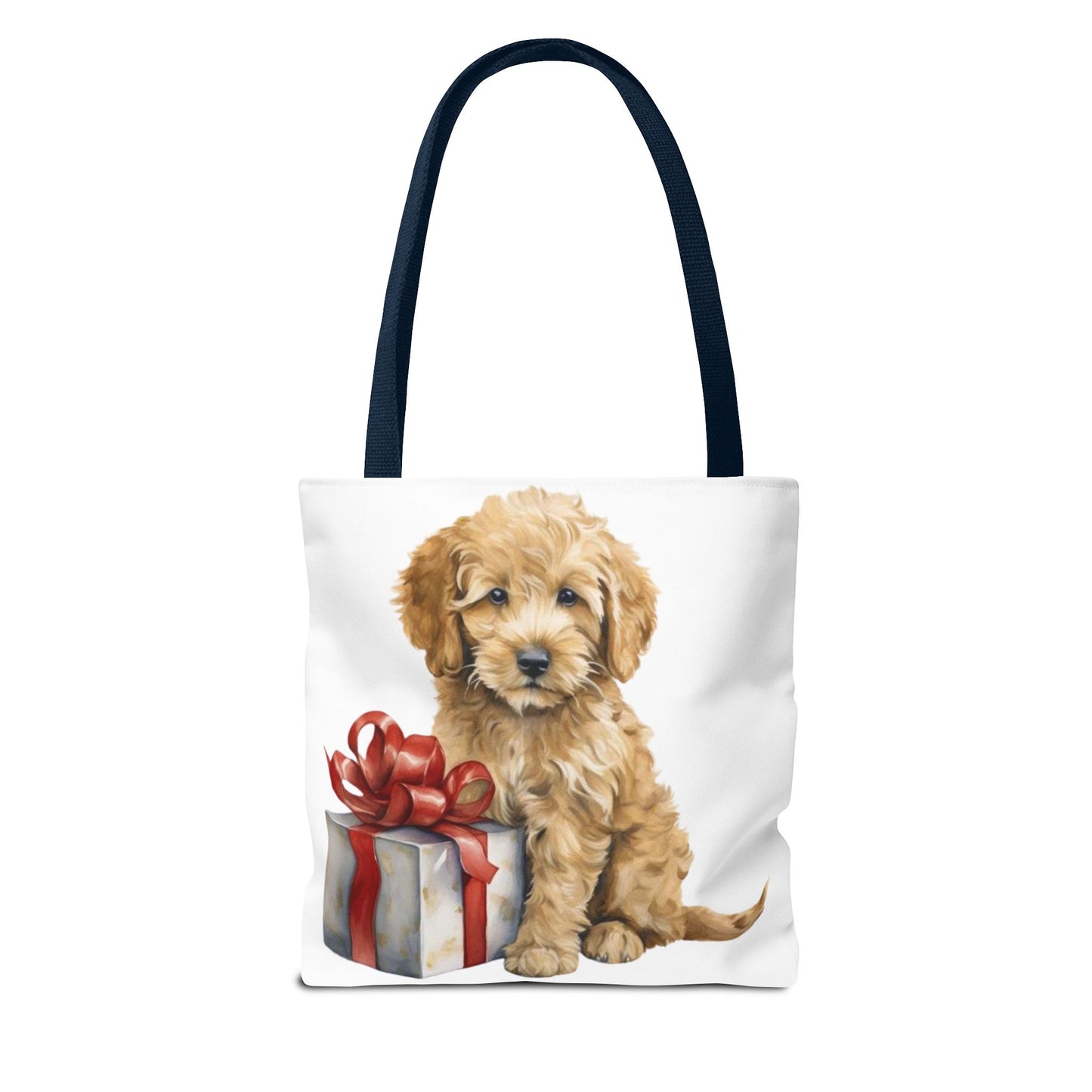 🎁 Goldendoodle Puppy Tote Bag – Sweet & Snuggly Holiday Charm for Dog Lovers 🐶